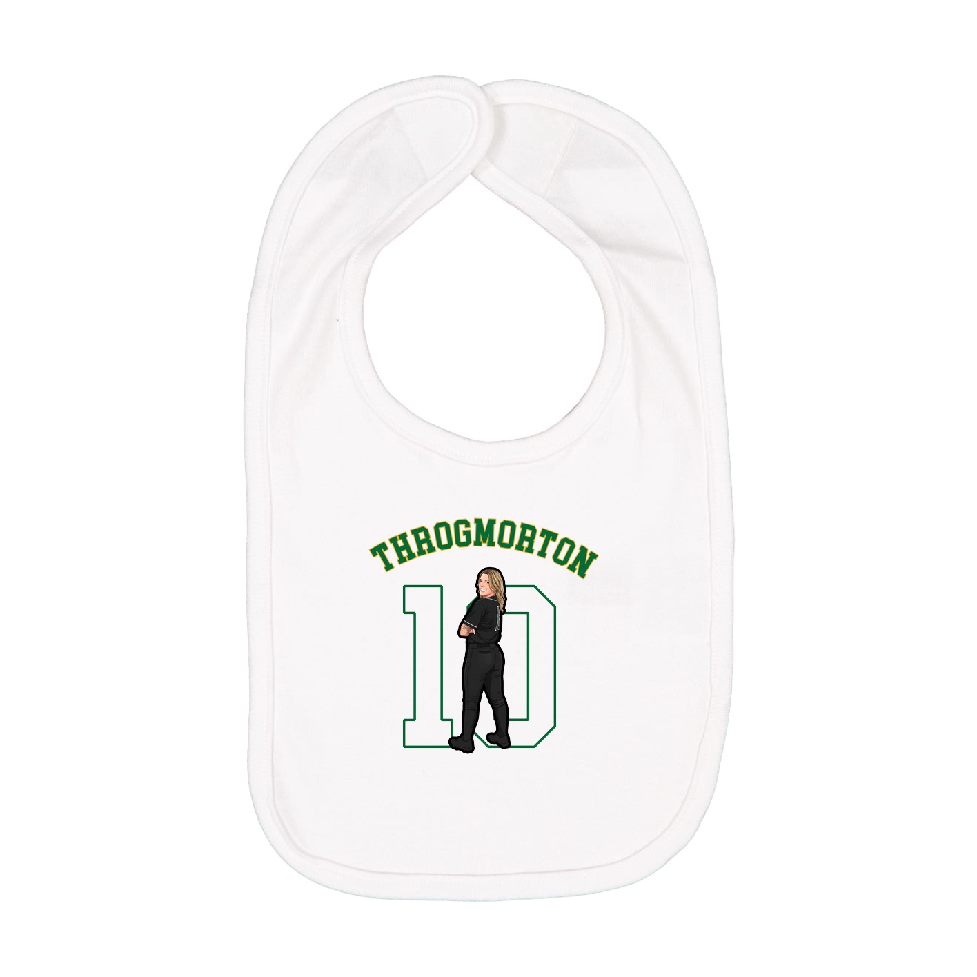 Infant Bib — Shirsey Arch in White