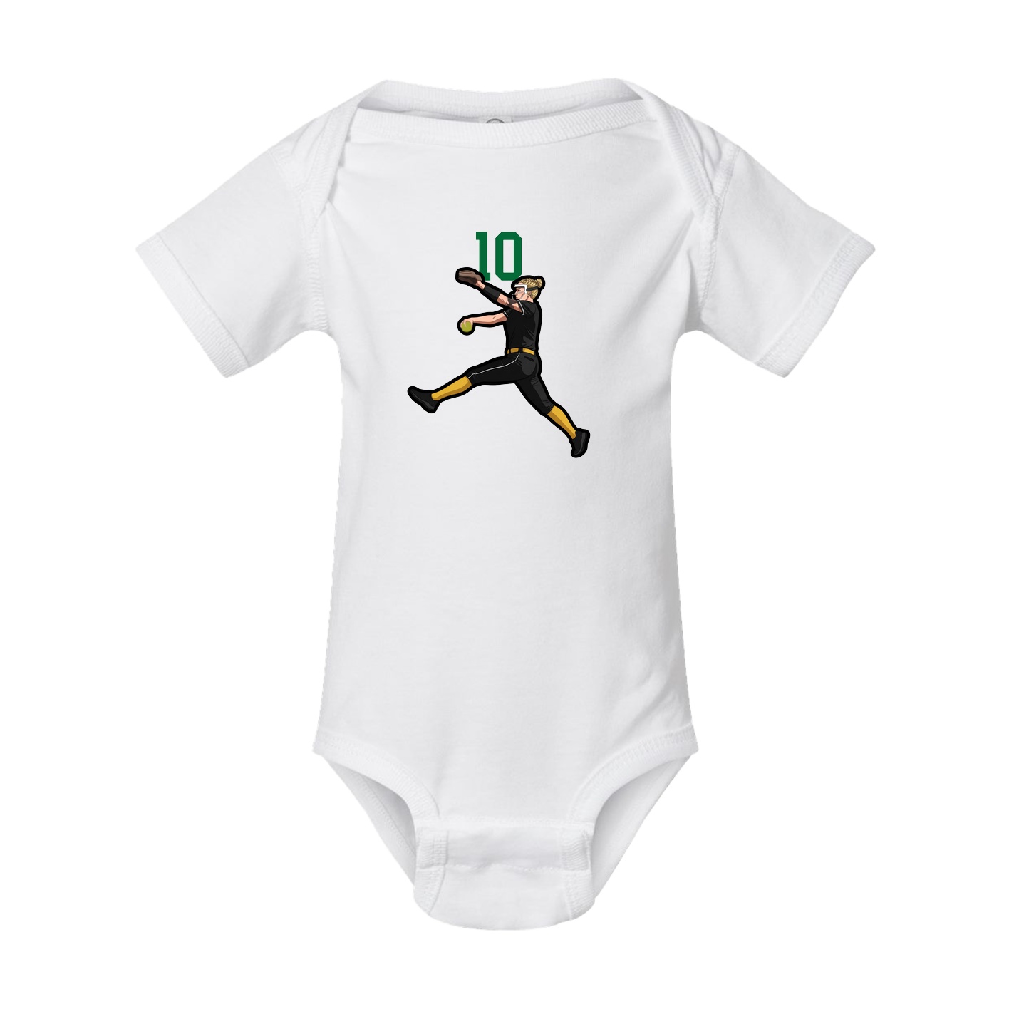 Baby Onesie — Number Top in White