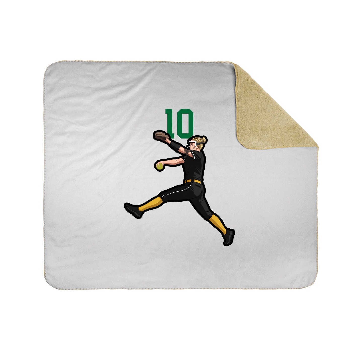 Throw Blanket — Number Top in White