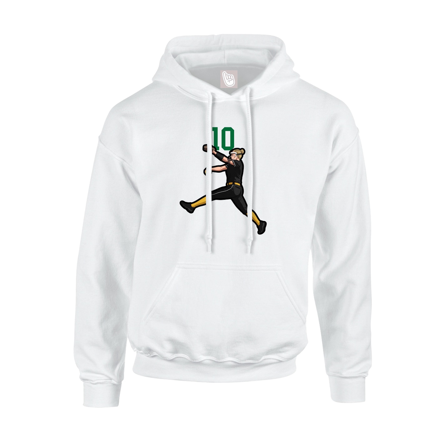Hoodie — Number Top in White