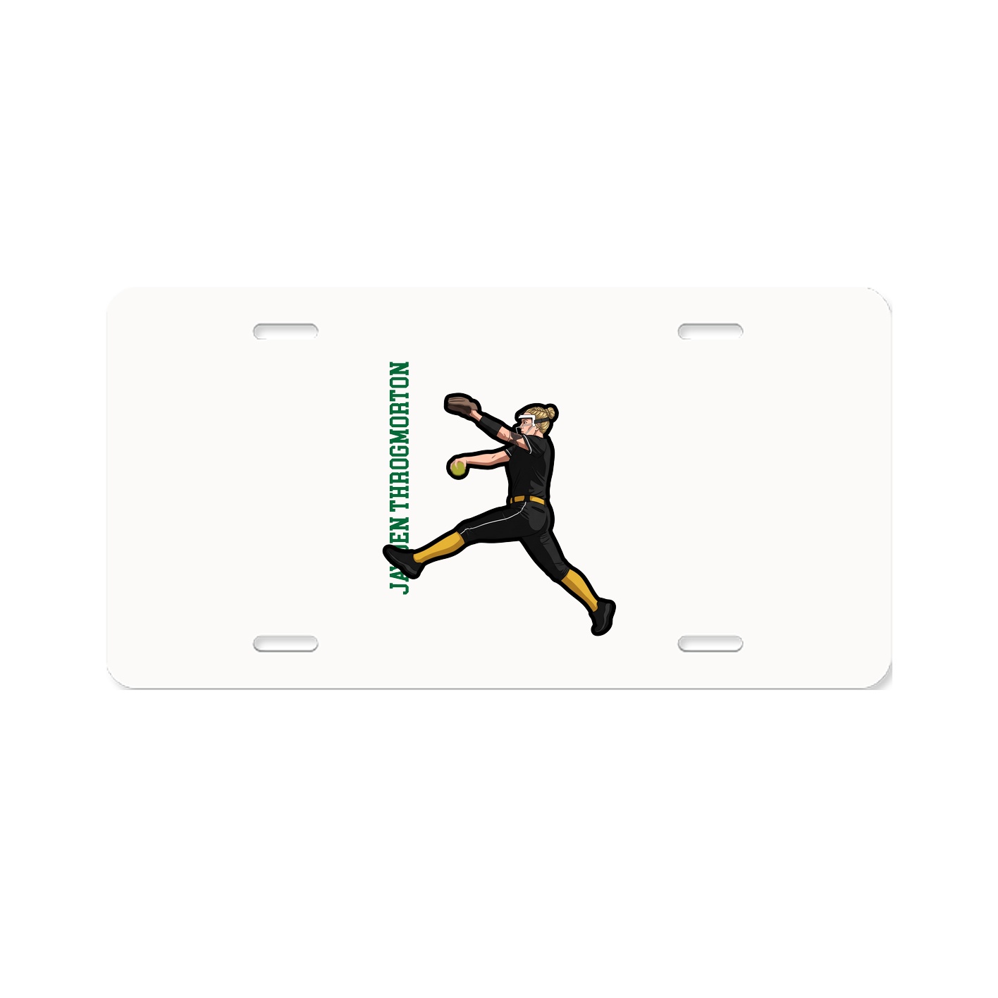 License Plate — Name Vertical in Classic