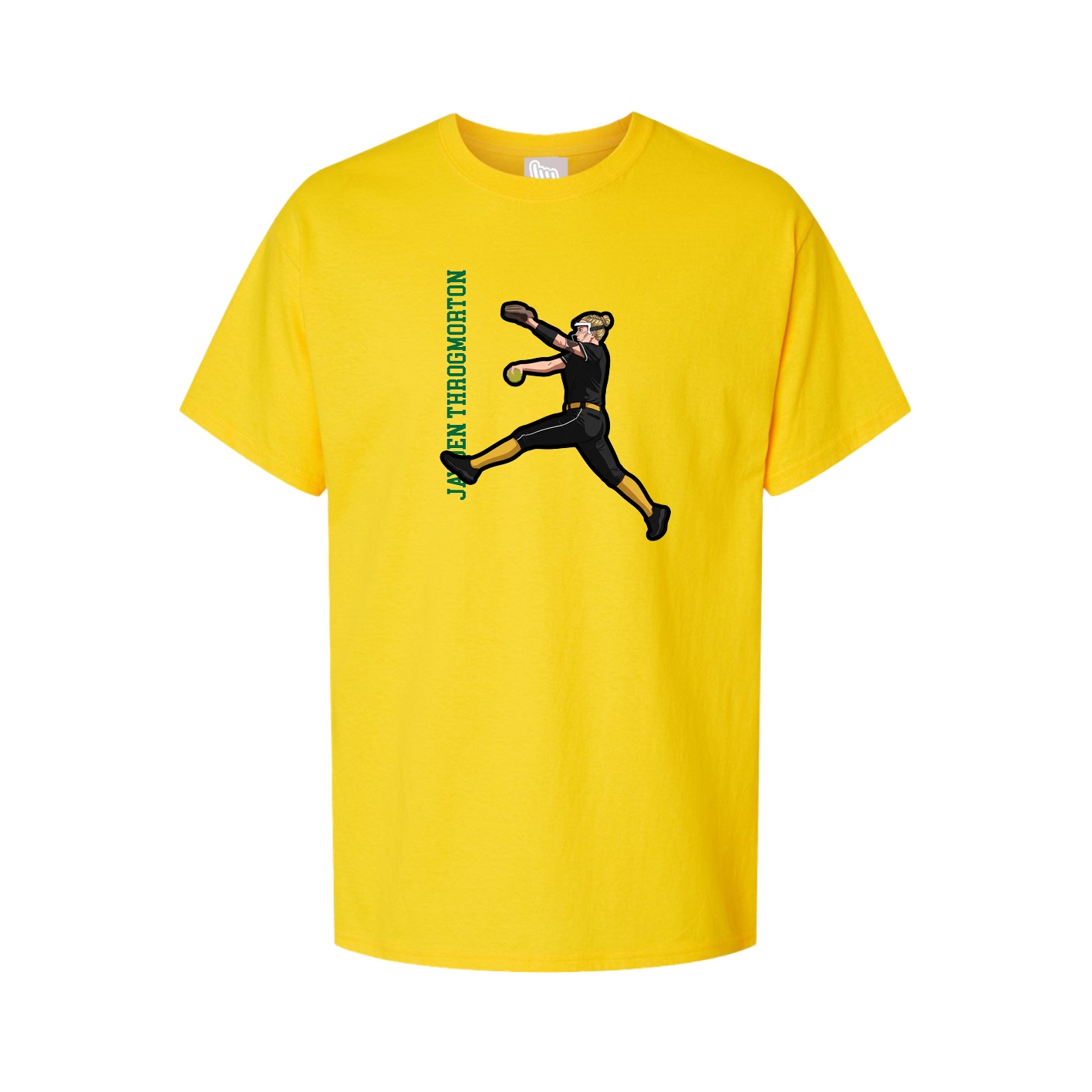 Youth Tee — Name Vertical in Gold