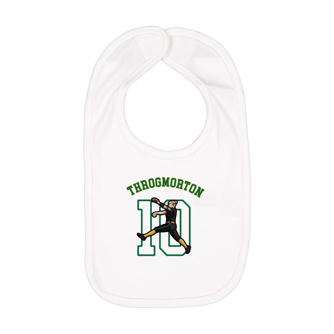 Infant Bib — Shirsey Arch in White