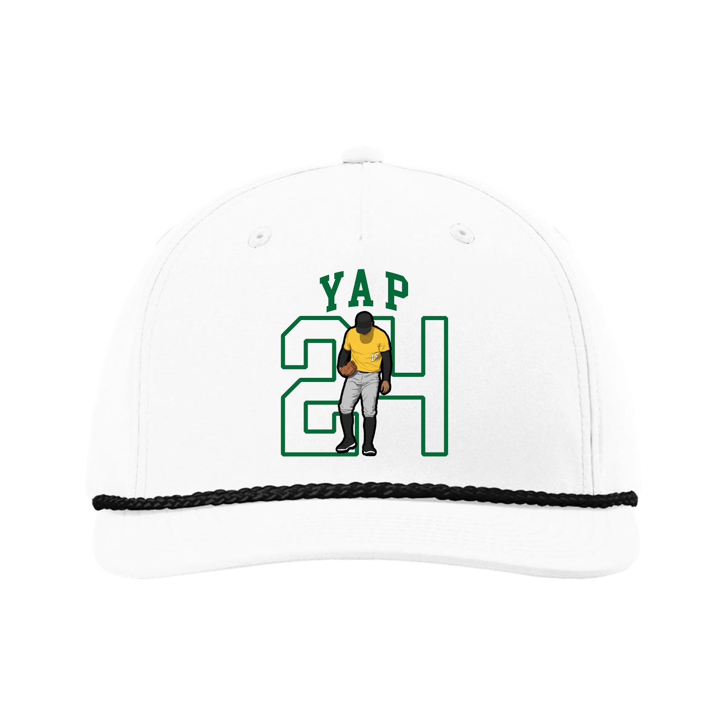 Five-Panel Classic Rope Cap — Shirsey in White