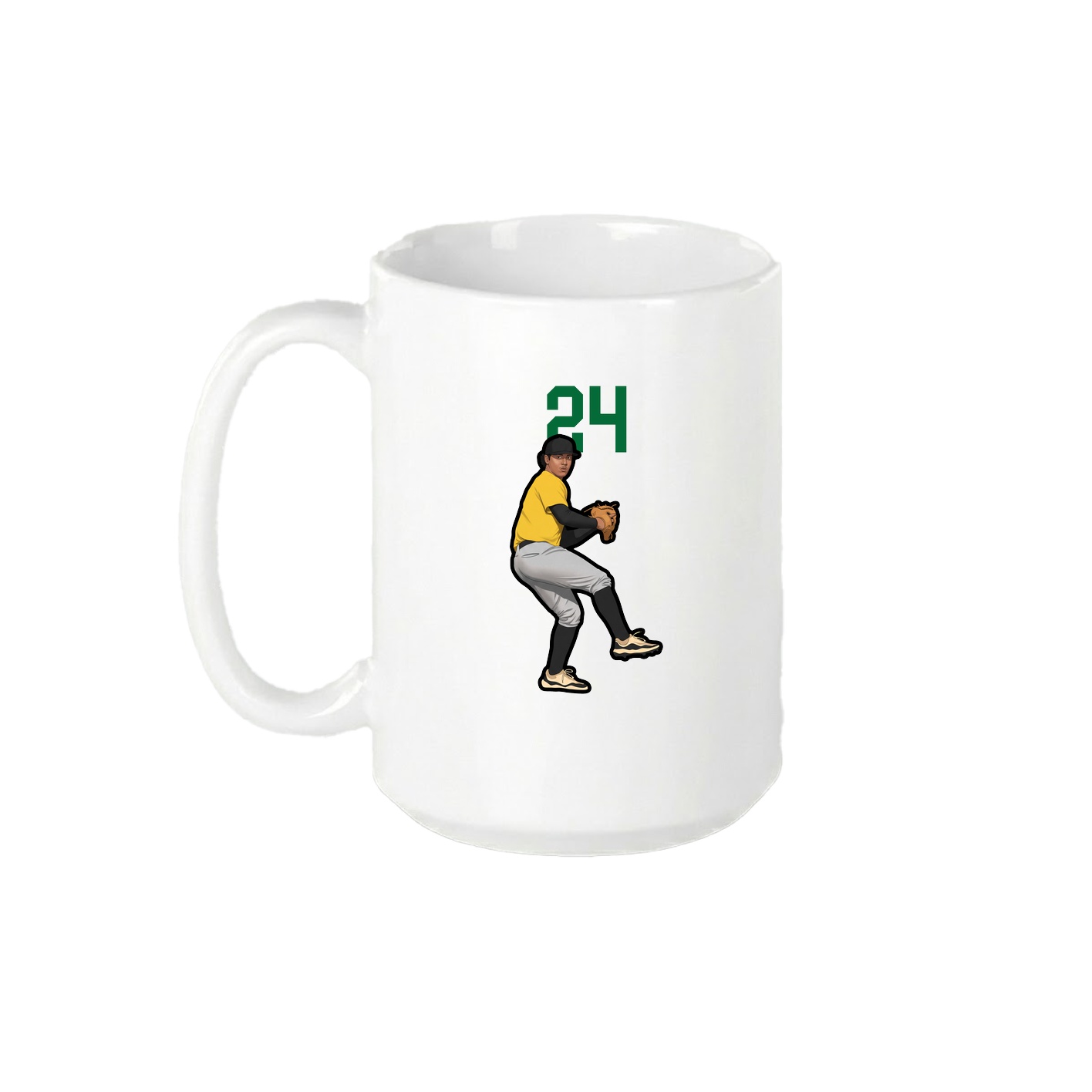 15oz Coffee Mug — Number Top in White