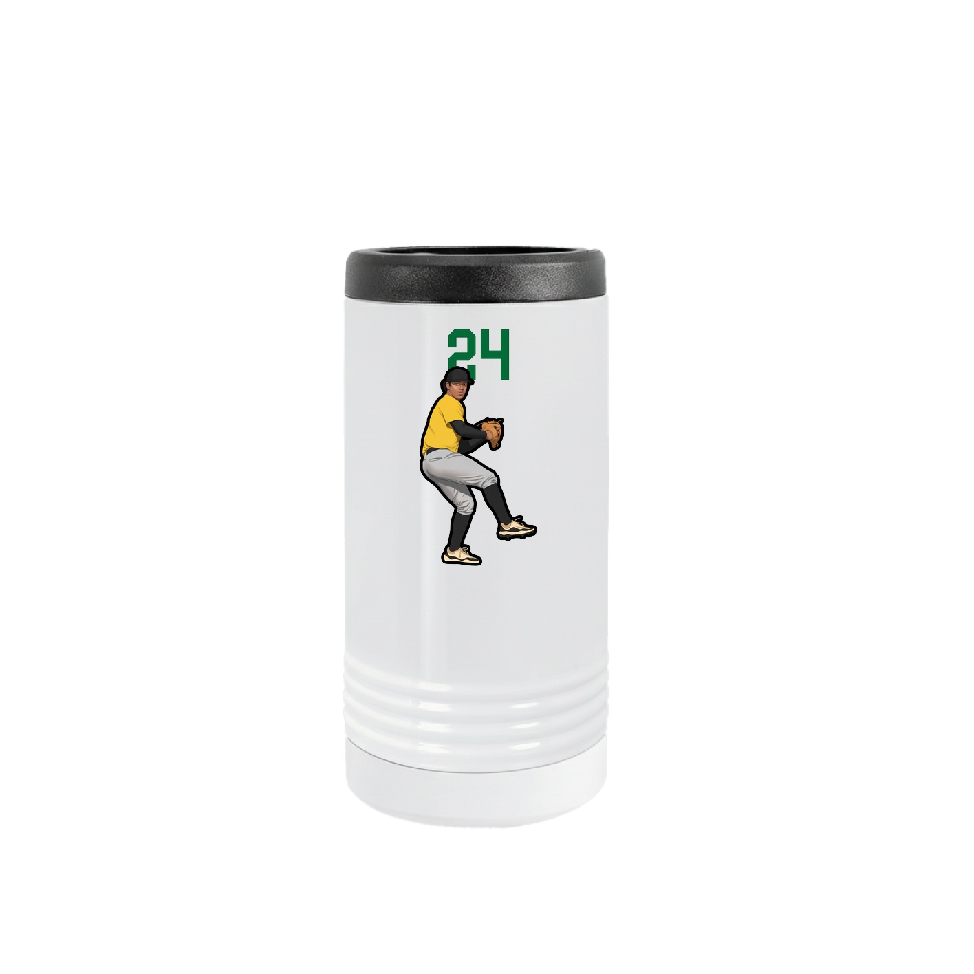 Slim Beverage Holder — Number Top in White