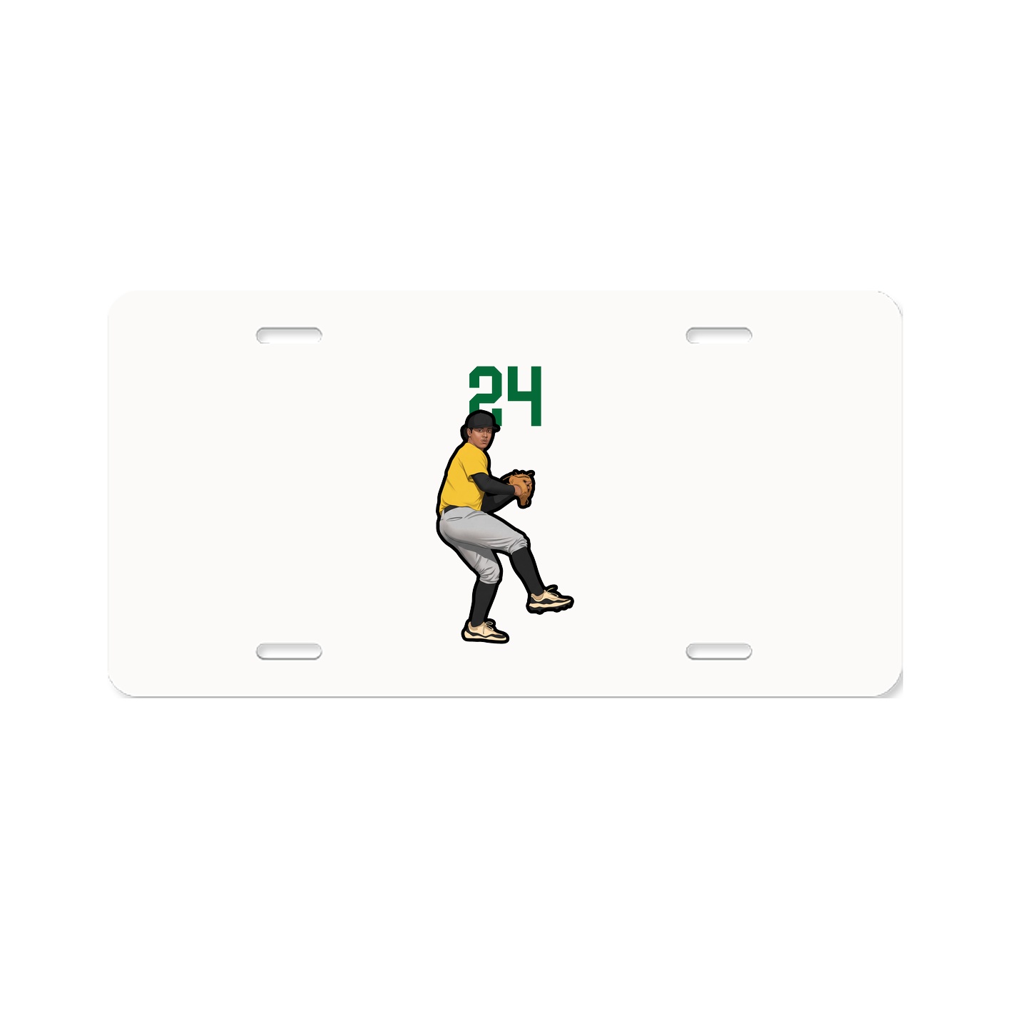 License Plate — Number Top in Classic