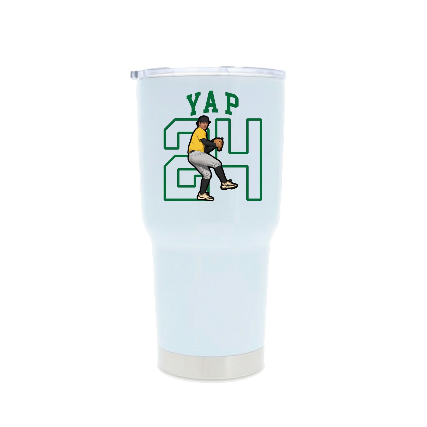 30oz Stainless Steel Tumbler — Shirsey in White