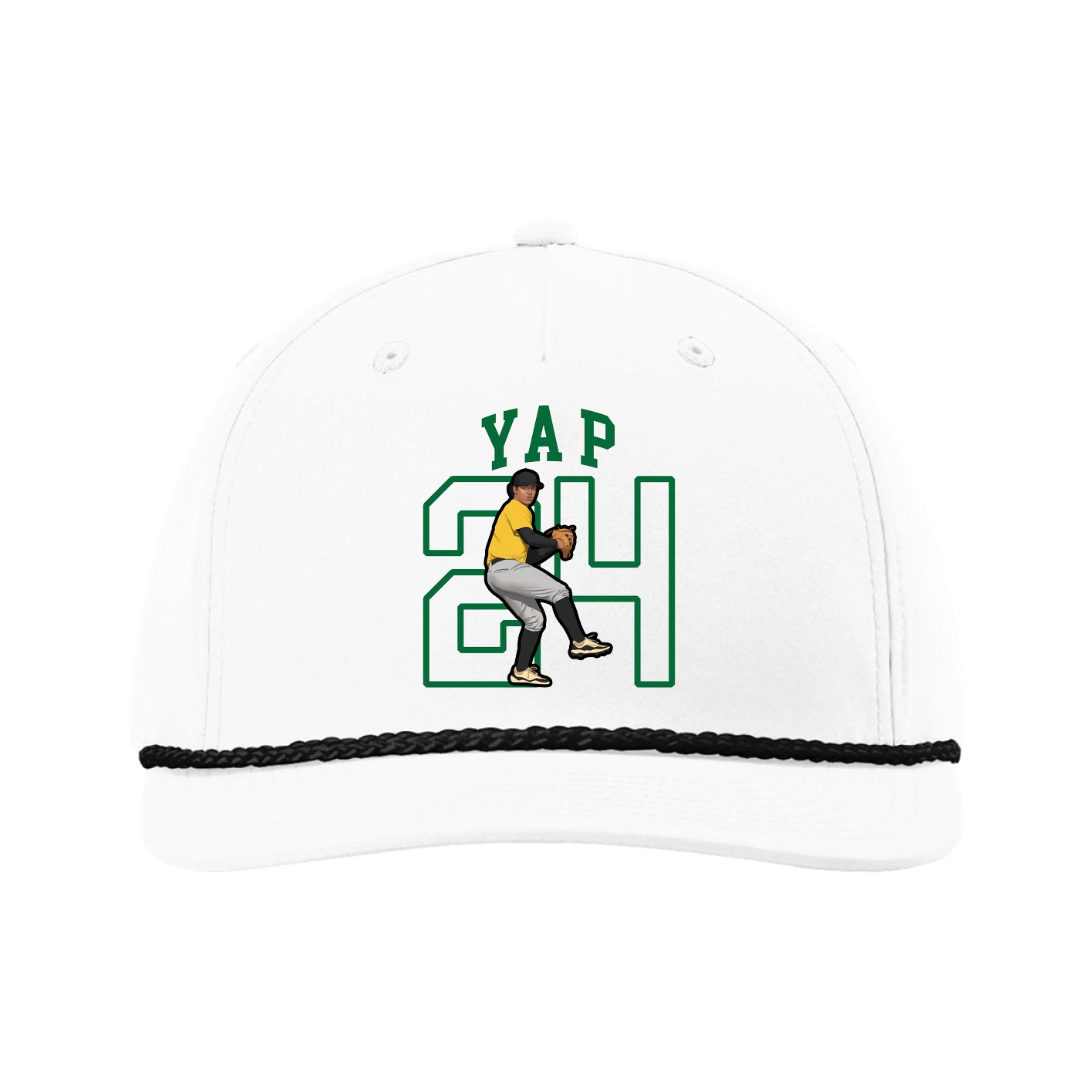Five-Panel Classic Rope Cap — Shirsey in White