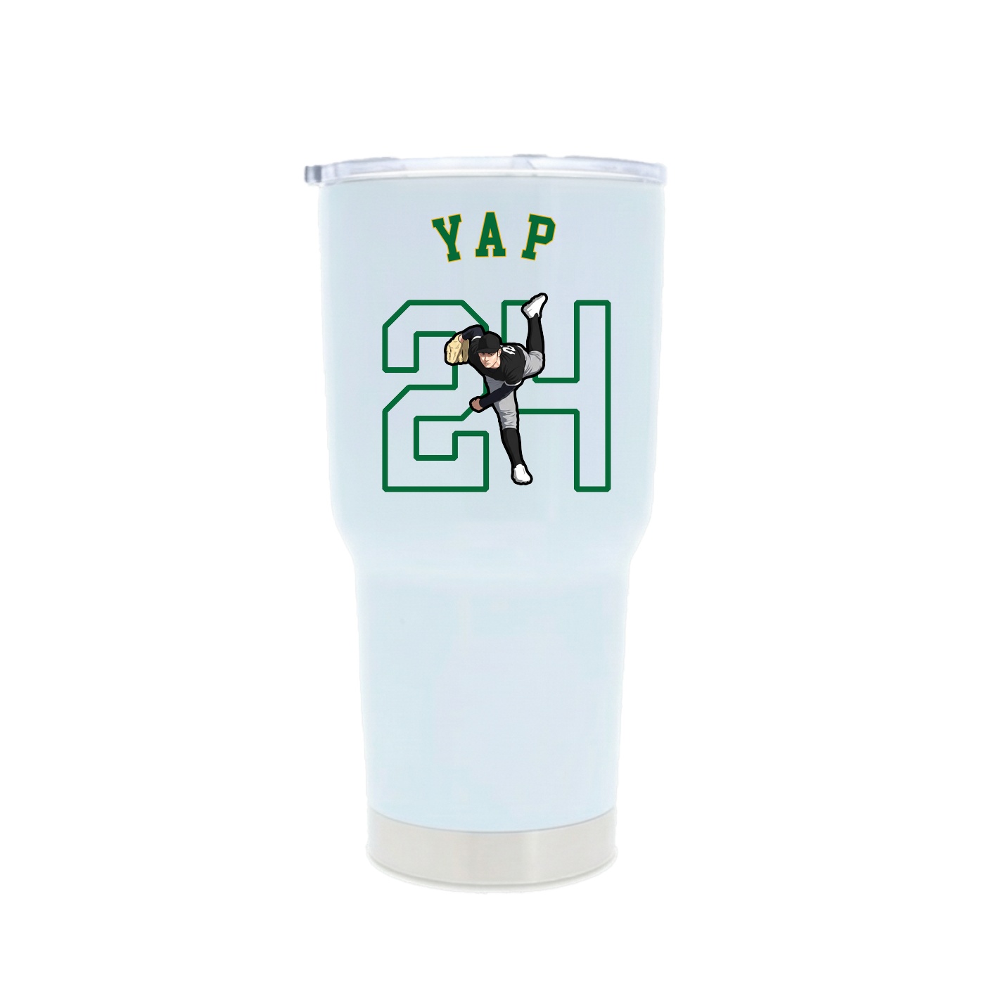 30oz Stainless Steel Tumbler — Shirsey Arch in White