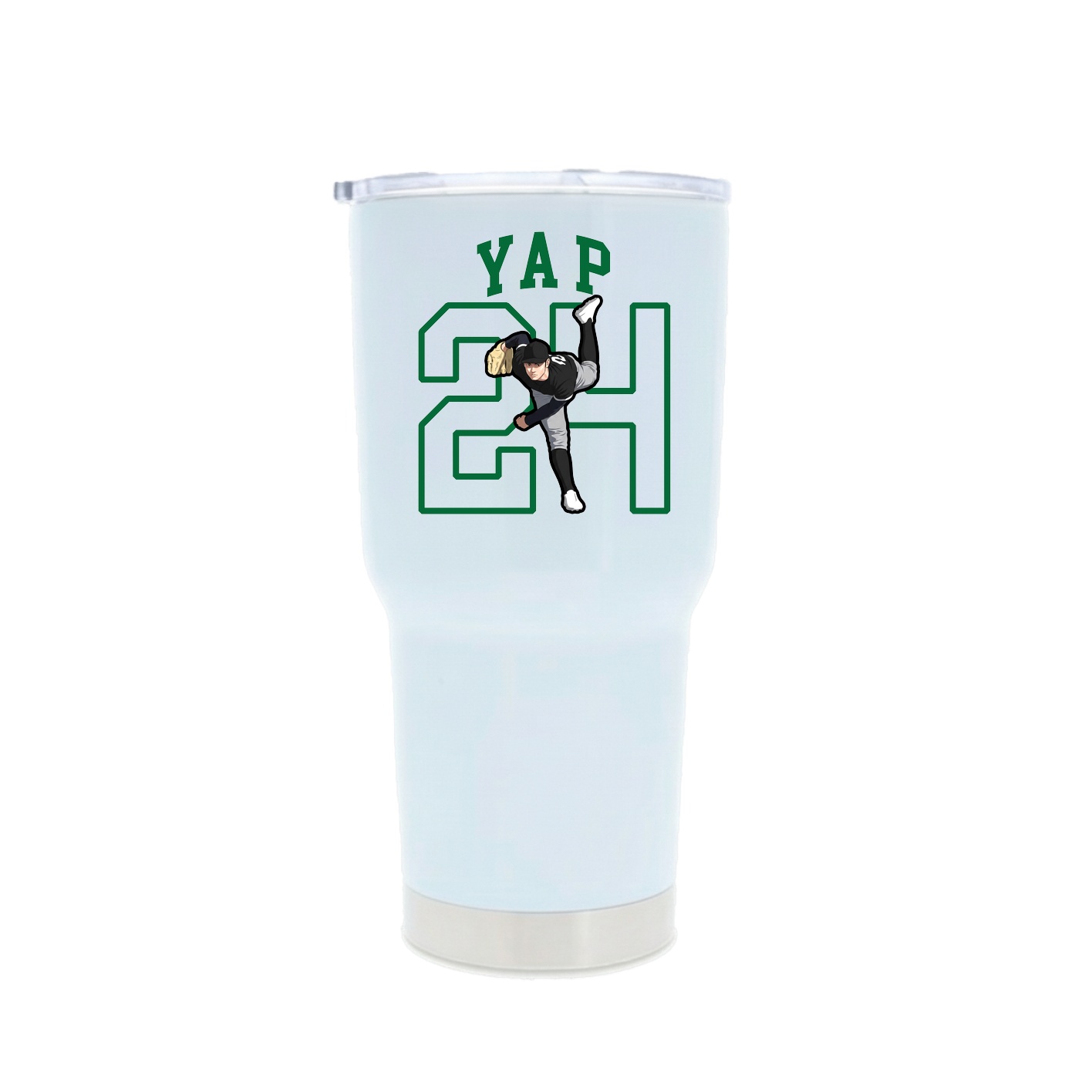 30oz Stainless Steel Tumbler — Shirsey in White