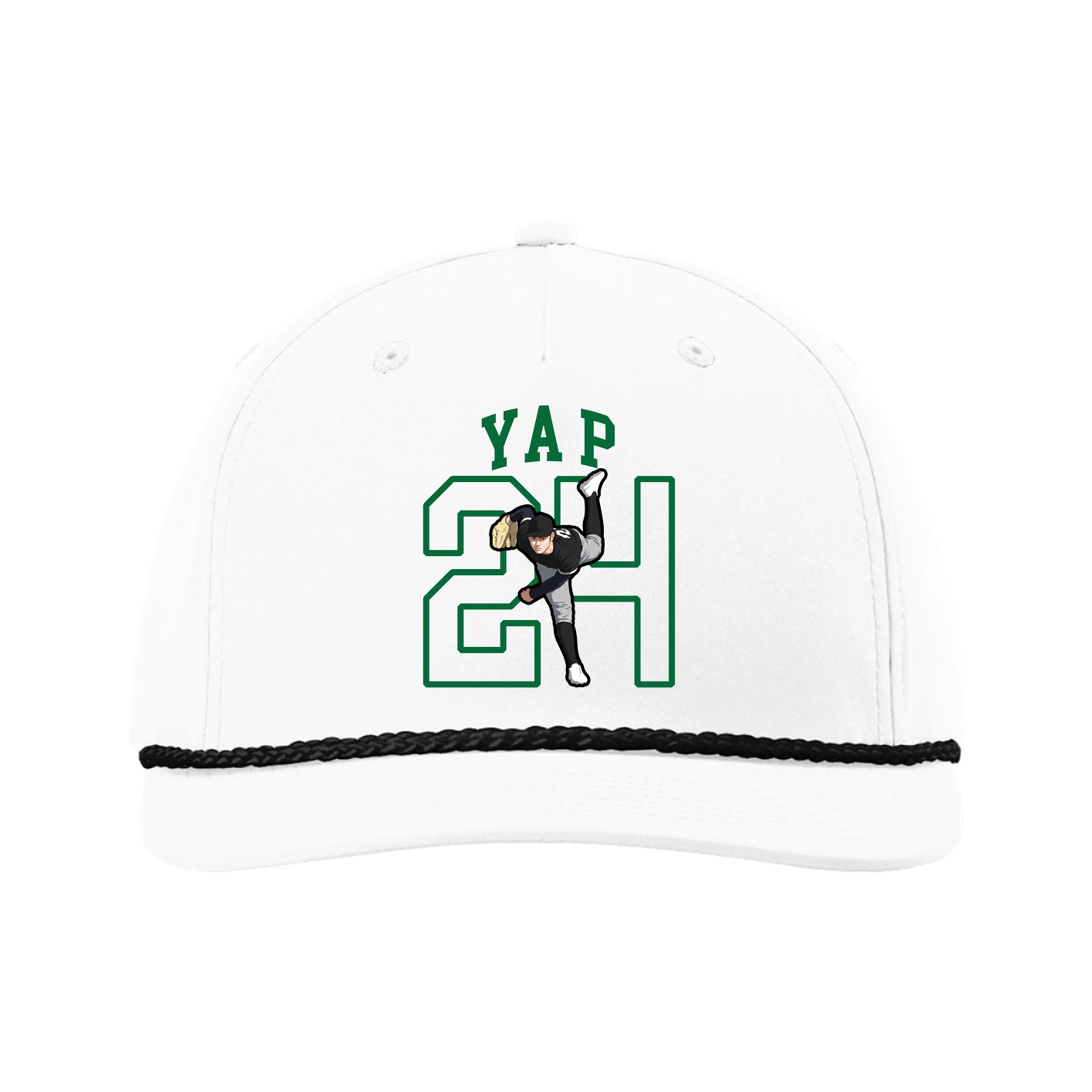 Five-Panel Classic Rope Cap — Shirsey in White