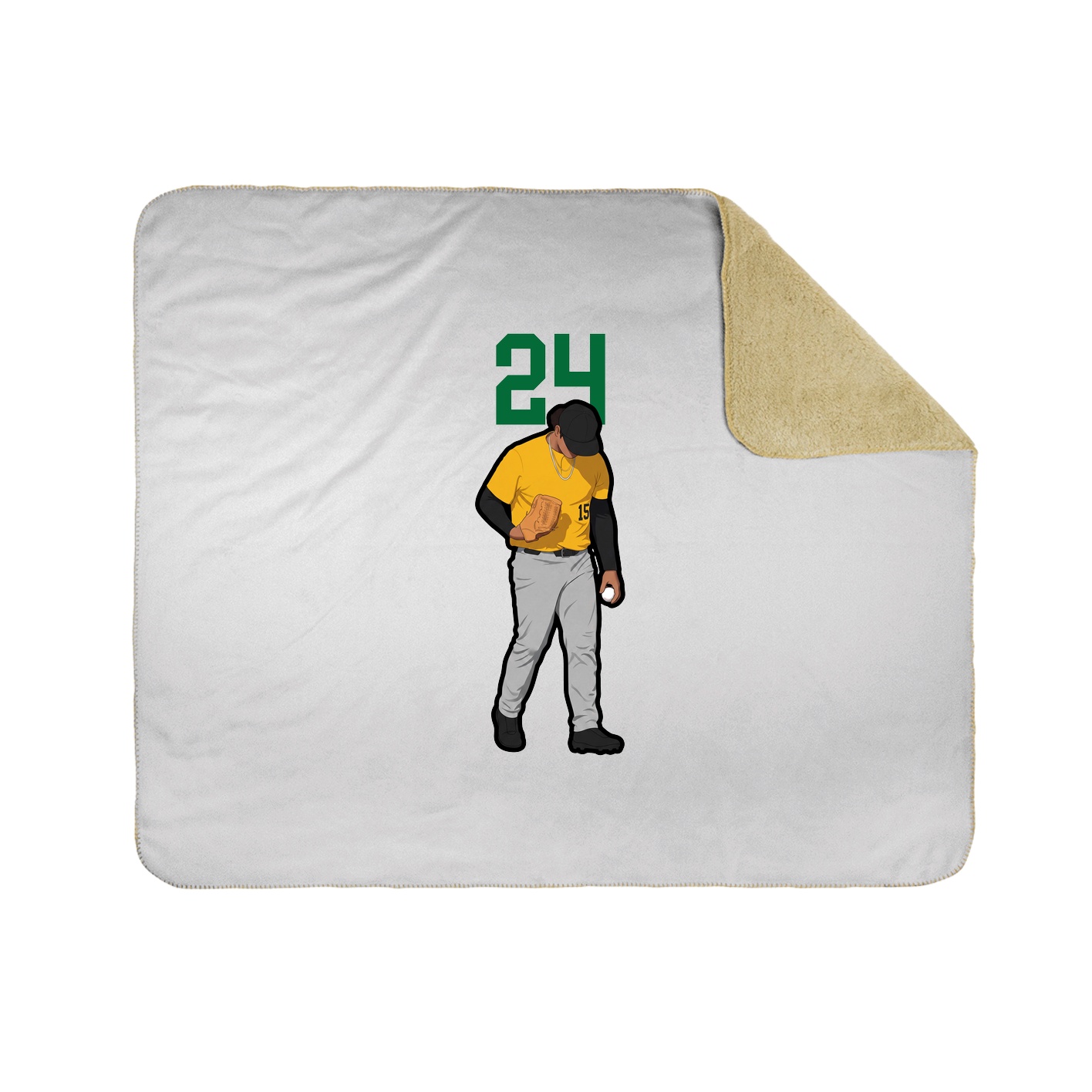 Throw Blanket — Number Top in White