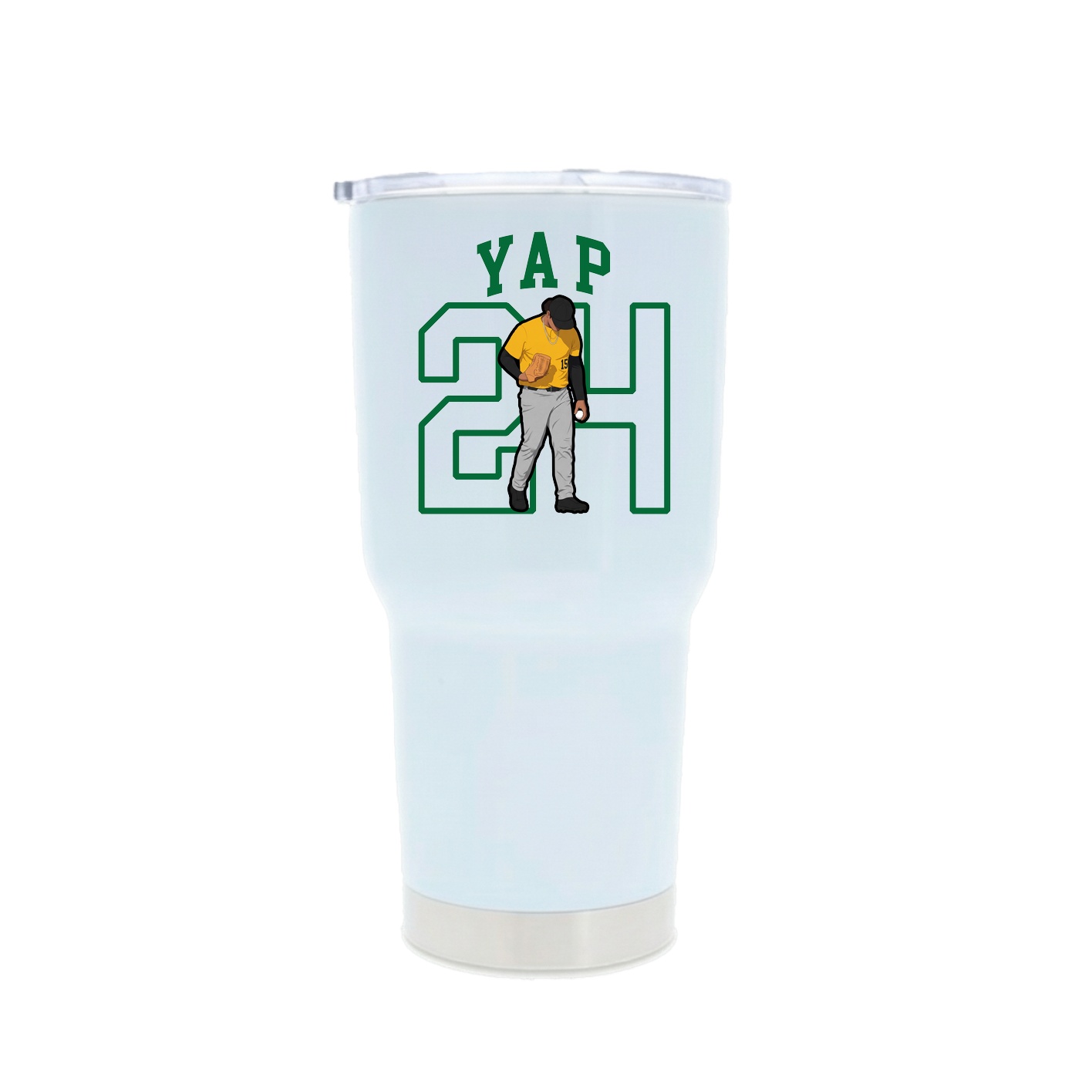 30oz Stainless Steel Tumbler — Shirsey in White