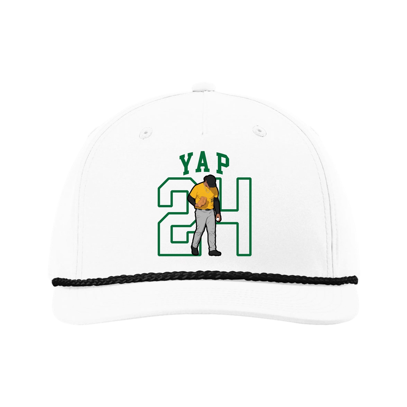 Five-Panel Classic Rope Cap — Shirsey in White