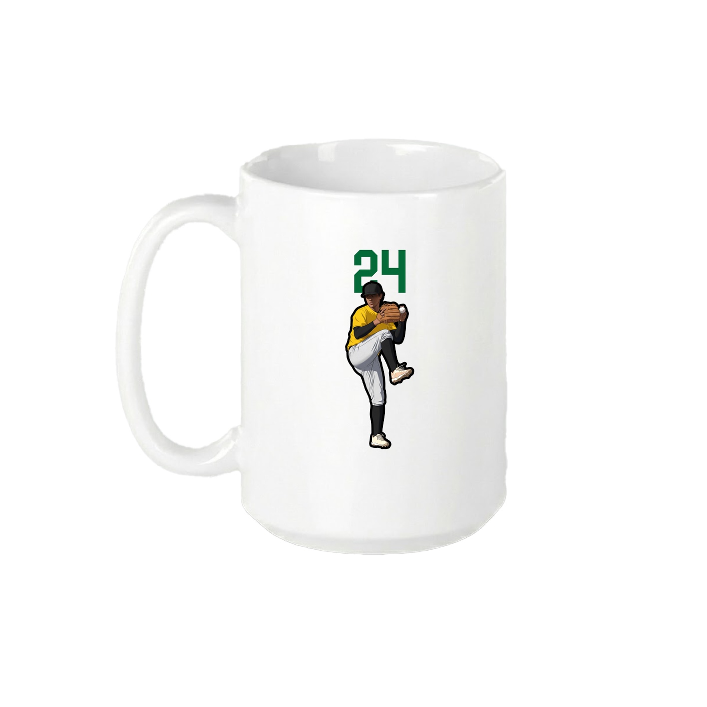 15oz Coffee Mug — Number Top in White