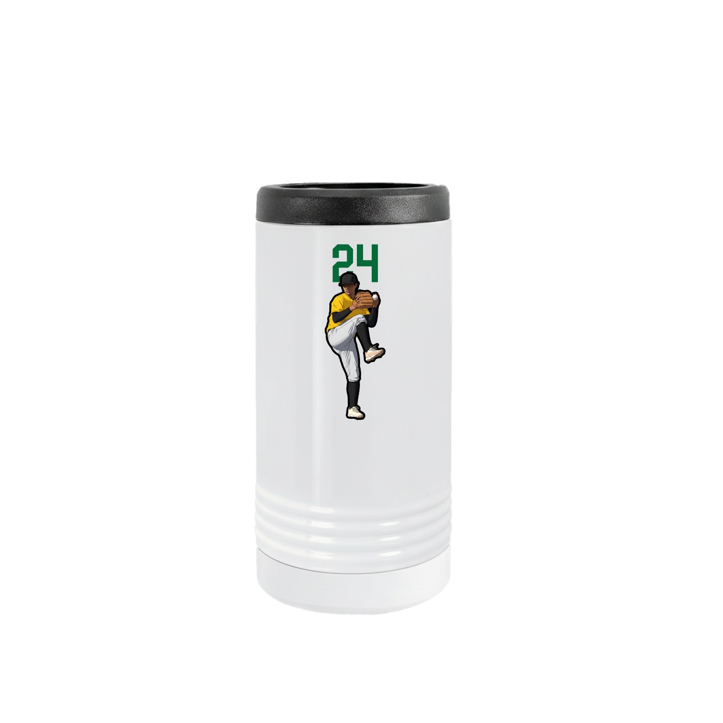 Slim Beverage Holder — Number Top in White