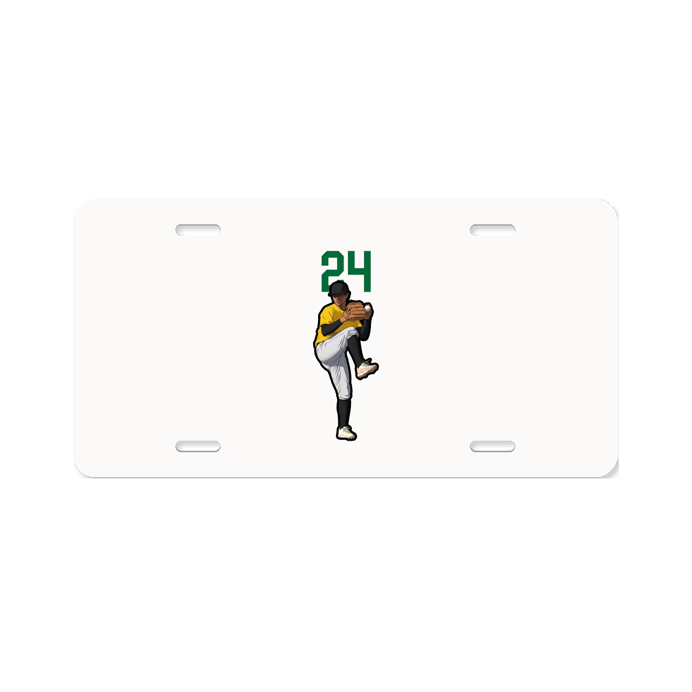 License Plate — Number Top in Classic
