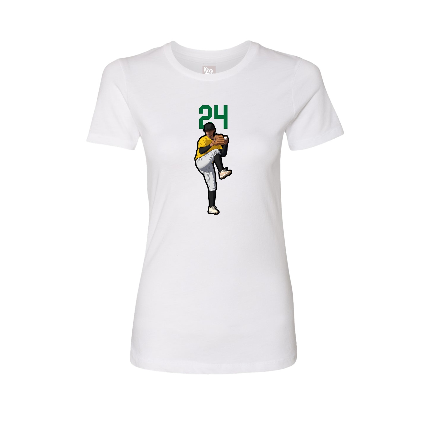 Fitted Women's Tee — Number Top in White