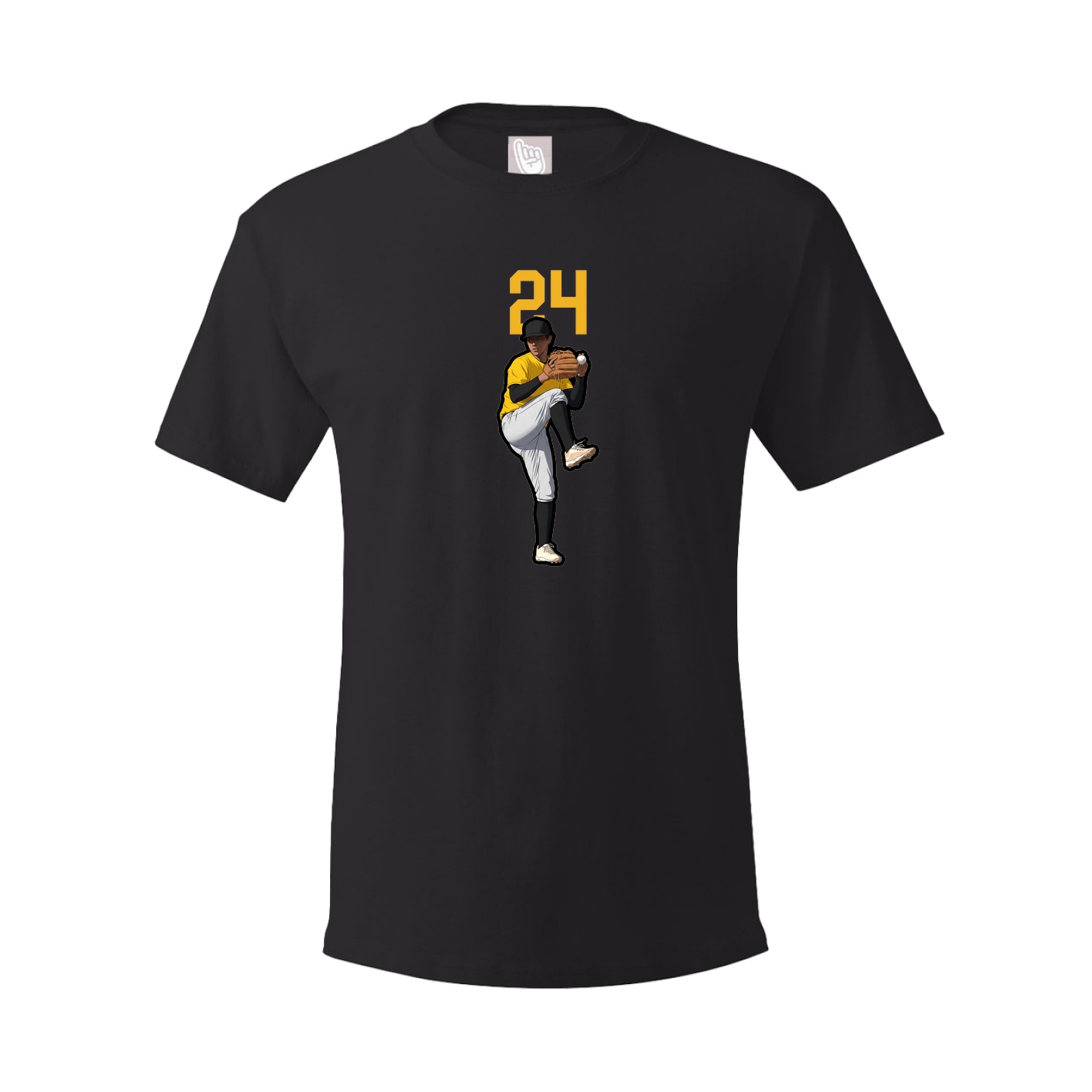 Youth Tee — Number Top in Black