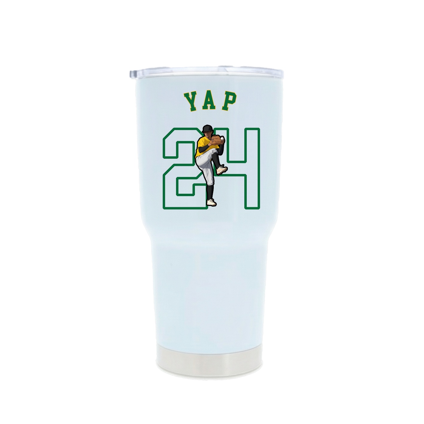 30oz Stainless Steel Tumbler — Shirsey Arch in White