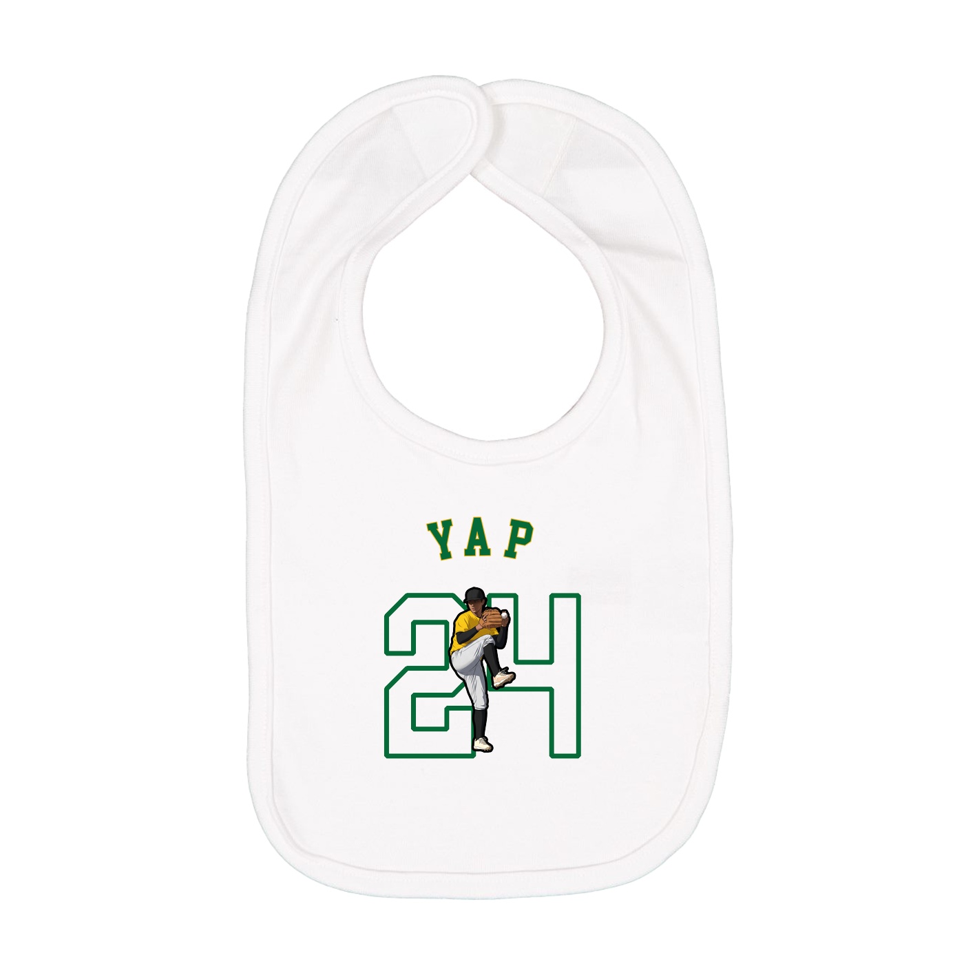 Infant Bib — Shirsey Arch in White