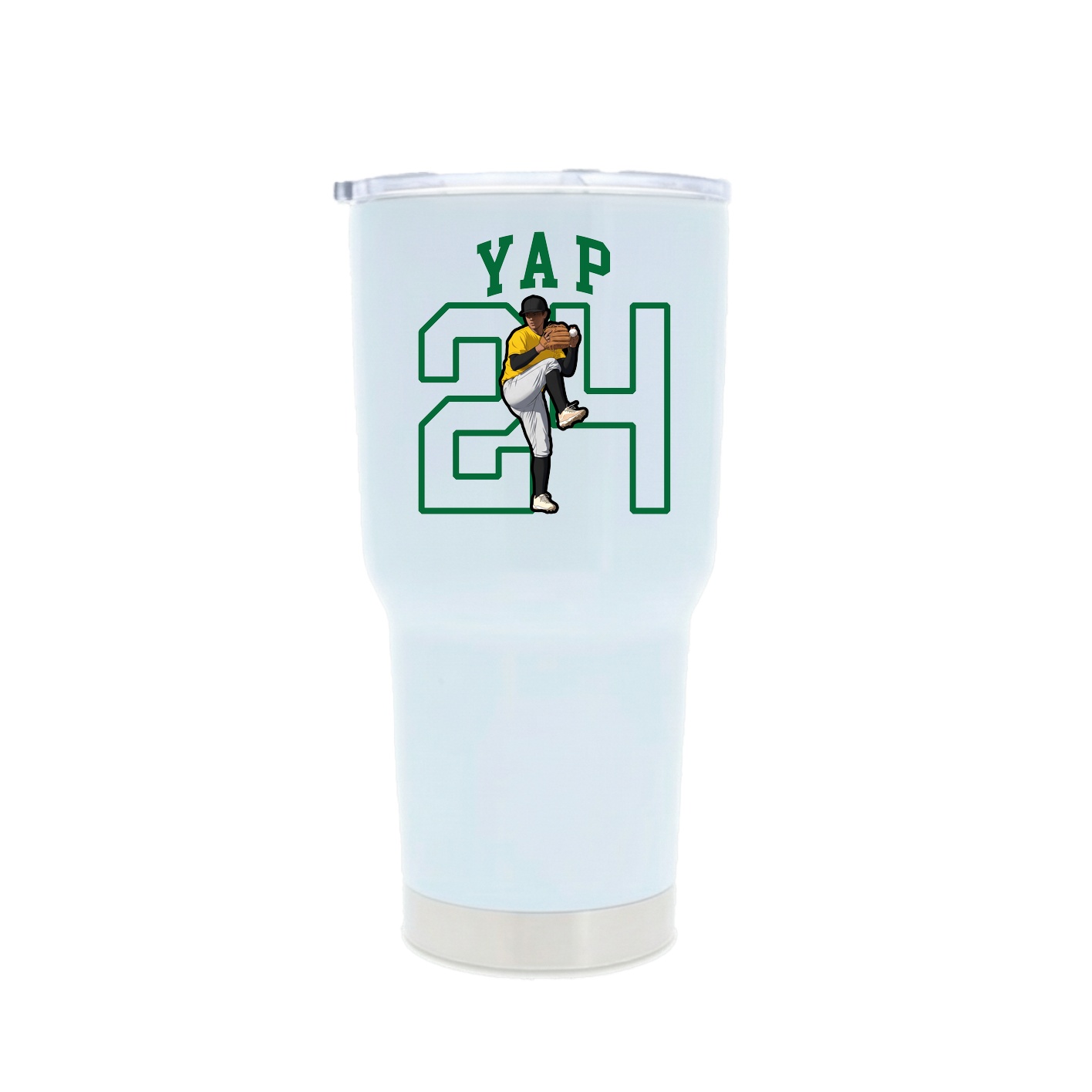 30oz Stainless Steel Tumbler — Shirsey in White