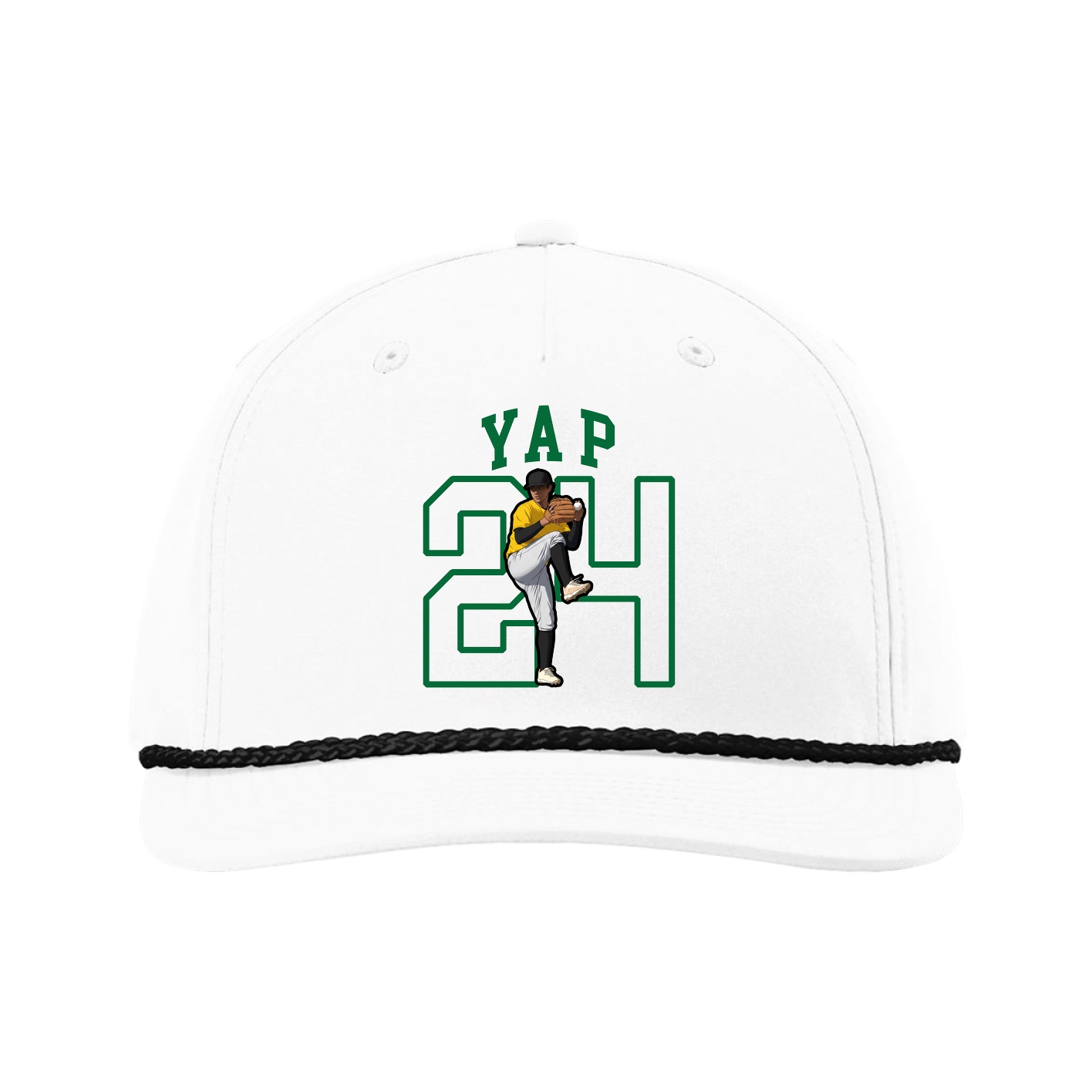 Five-Panel Classic Rope Cap — Shirsey in White