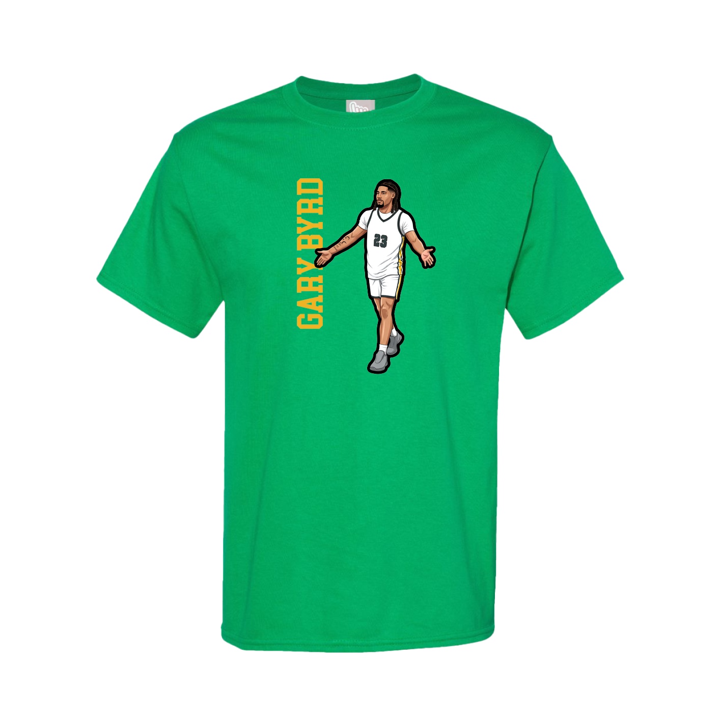 Tee — Name Vertical in Green
