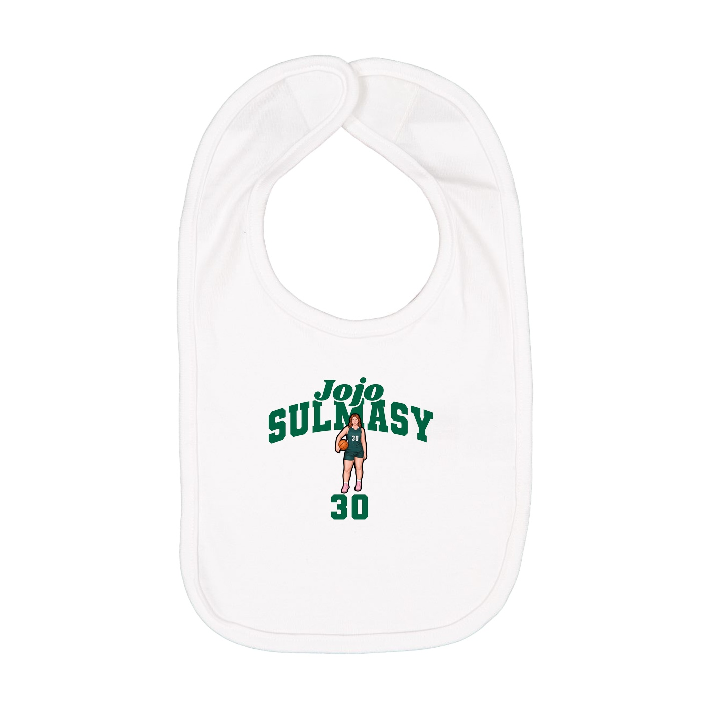 Infant Bib — Signature Arch in White