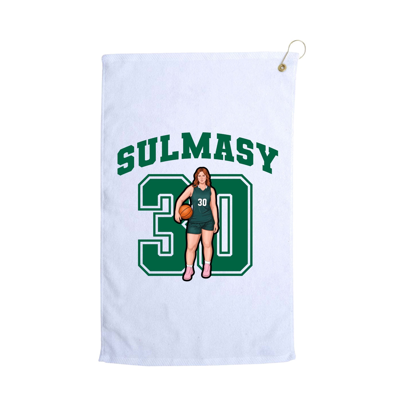 Golf Towel — Number in White
