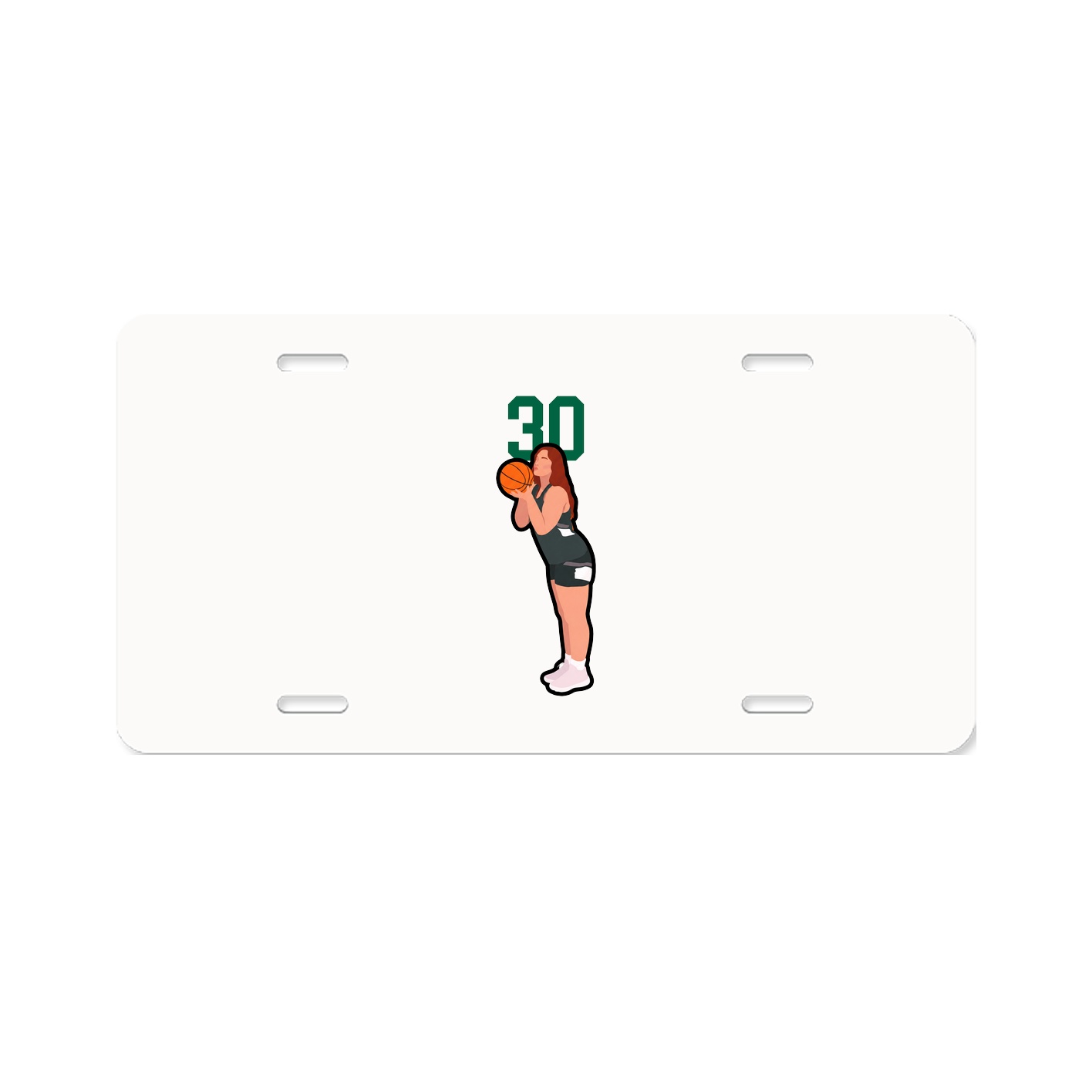 License Plate — Number Top in Classic