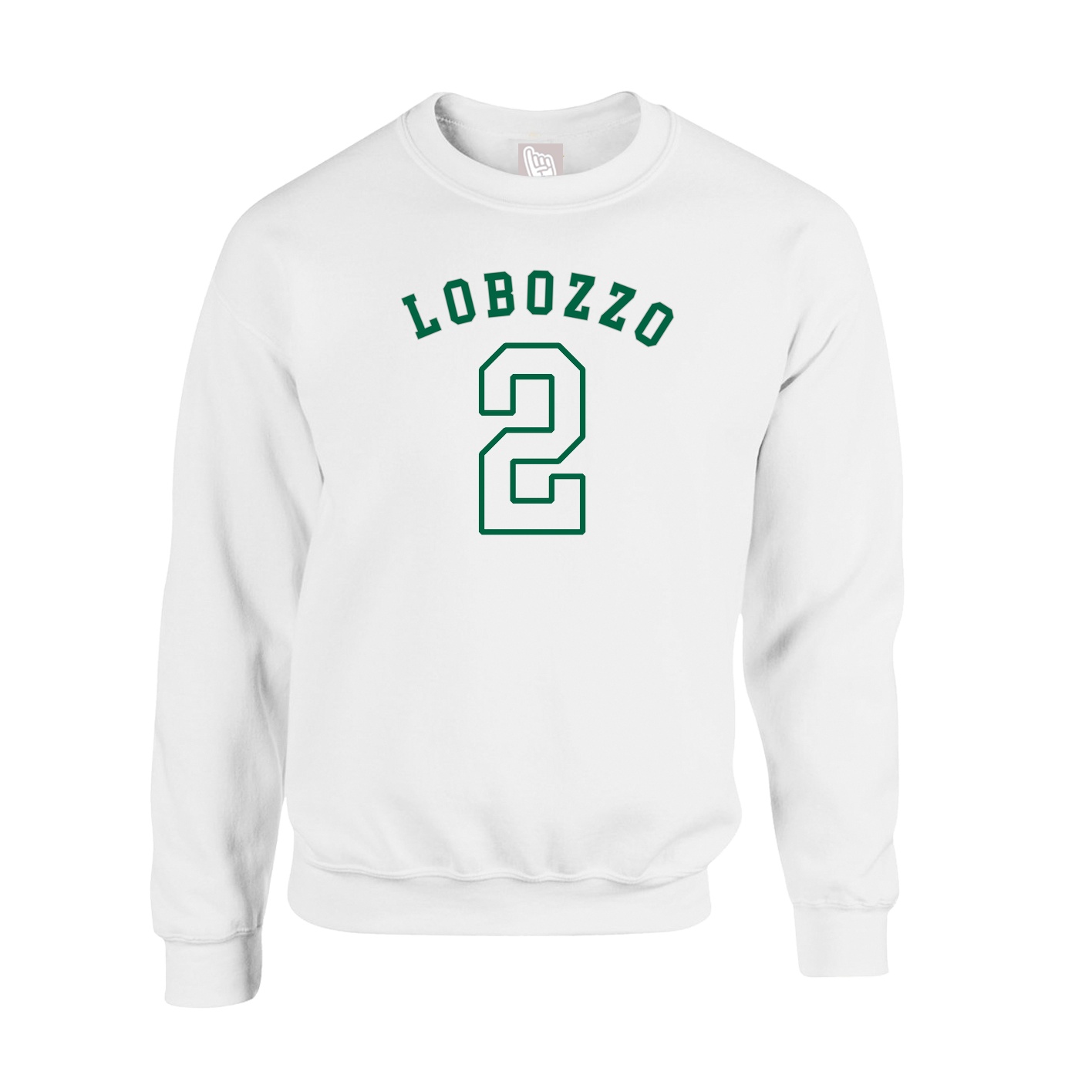 Fleece Crew — Shirsey Arch in White