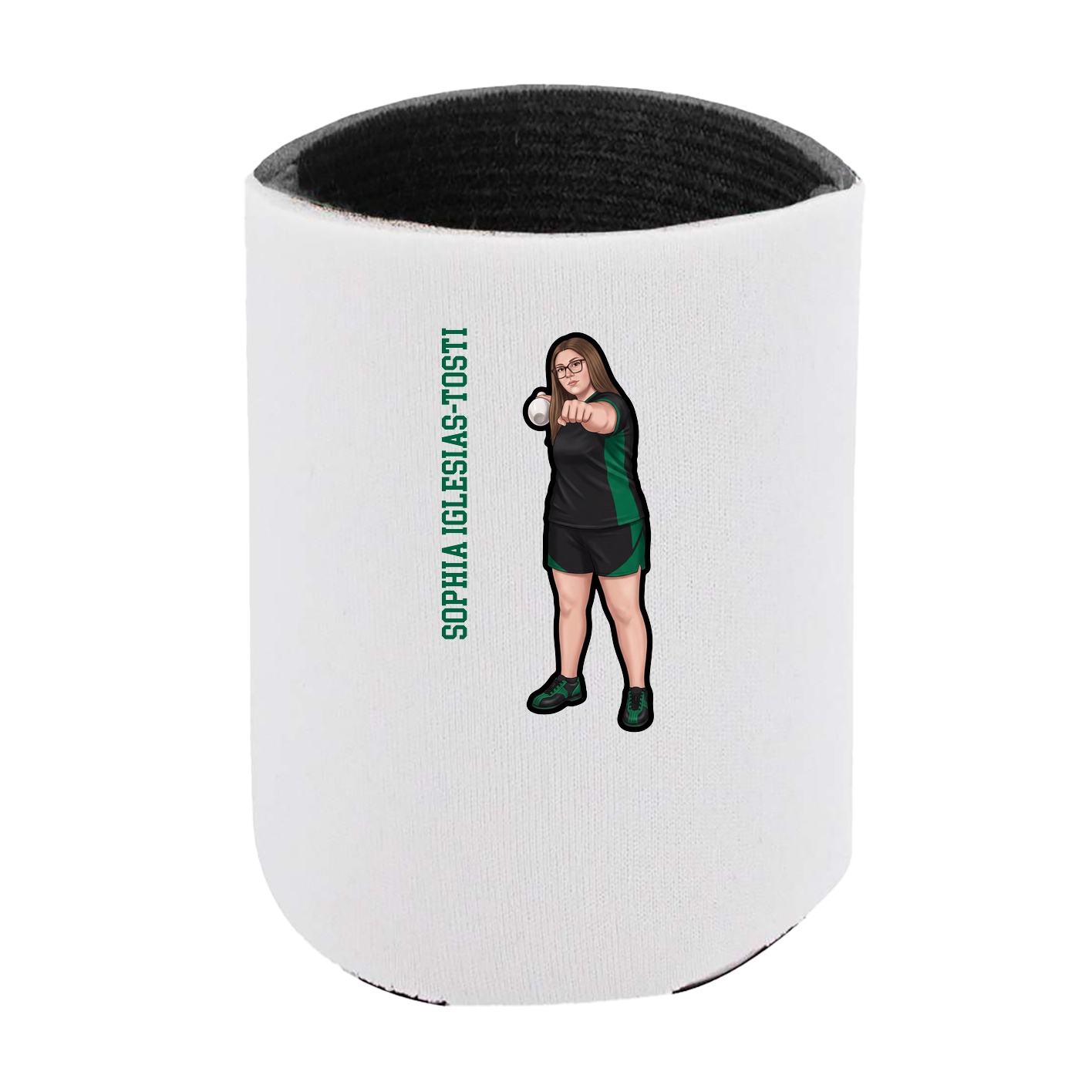 Can Holder — Name Vertical in White