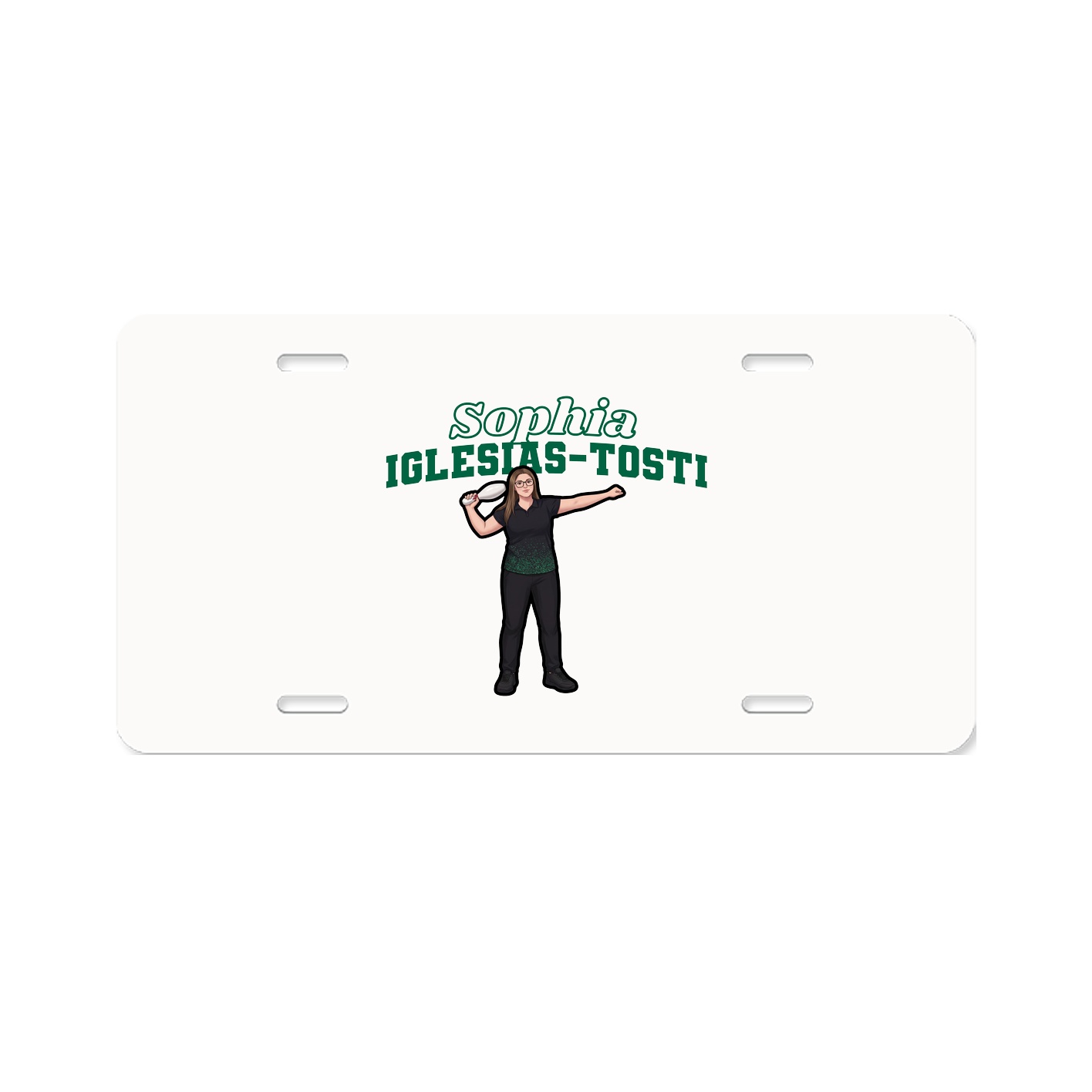 License Plate — Name Arch in Classic