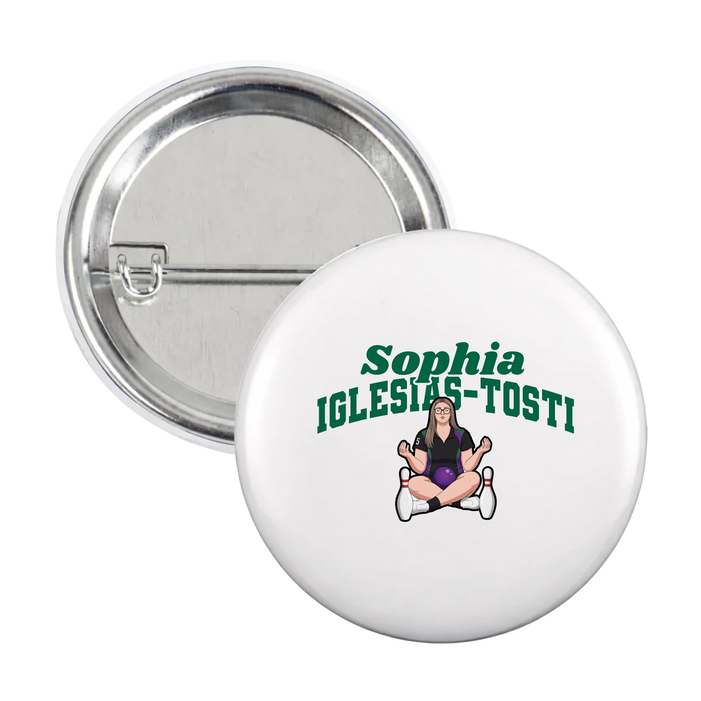 Game Day Button — Signature Arch in White