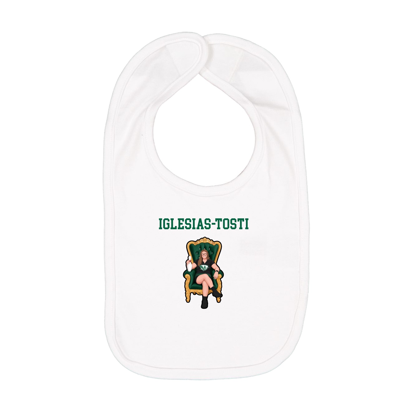 Infant Bib — Shirsey in White