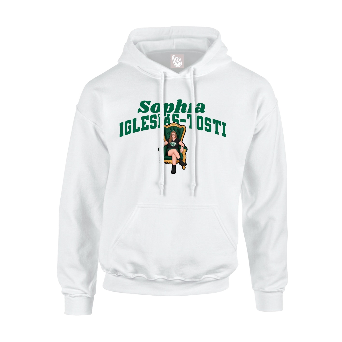 Hoodie — Signature Arch in White