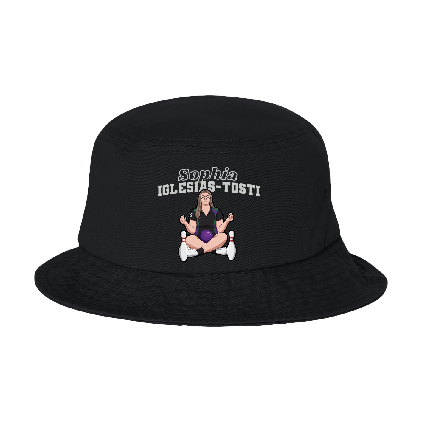 Bucket Cap — Name Arch in Black