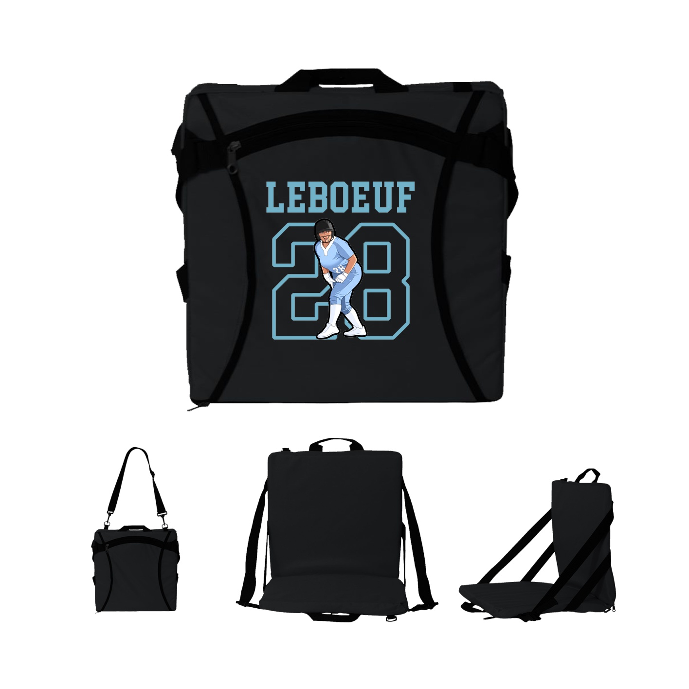 Folding Stadium Seat — Shirsey in Black