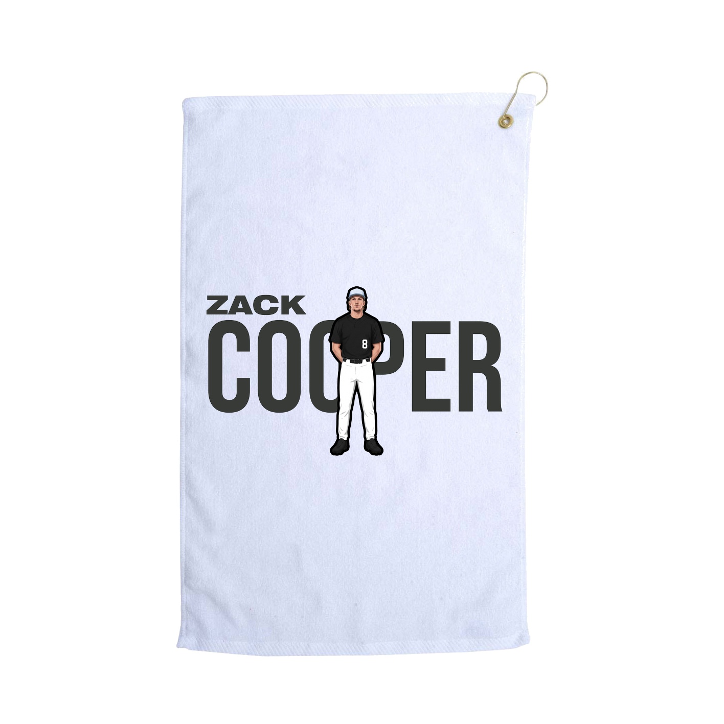 Golf Towel — Player Name in White