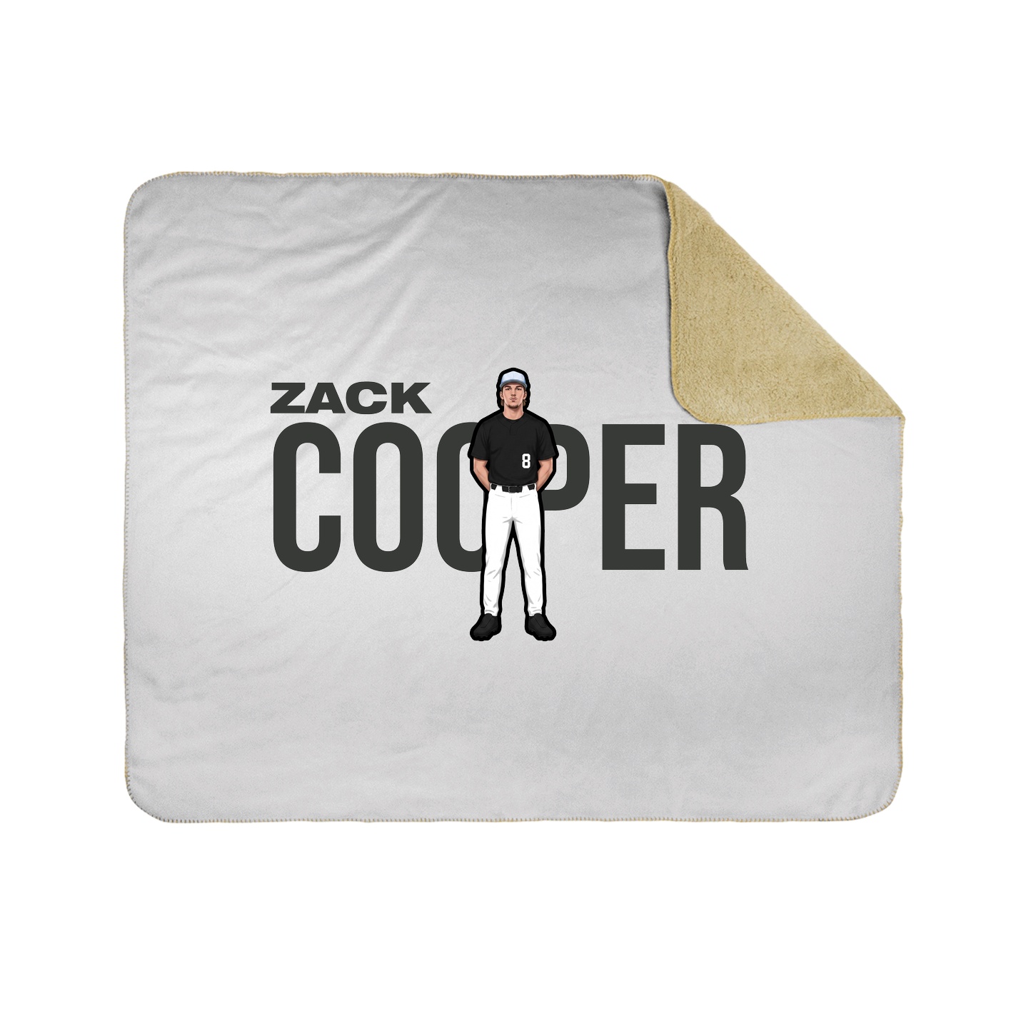 Throw Blanket — Player Name in White