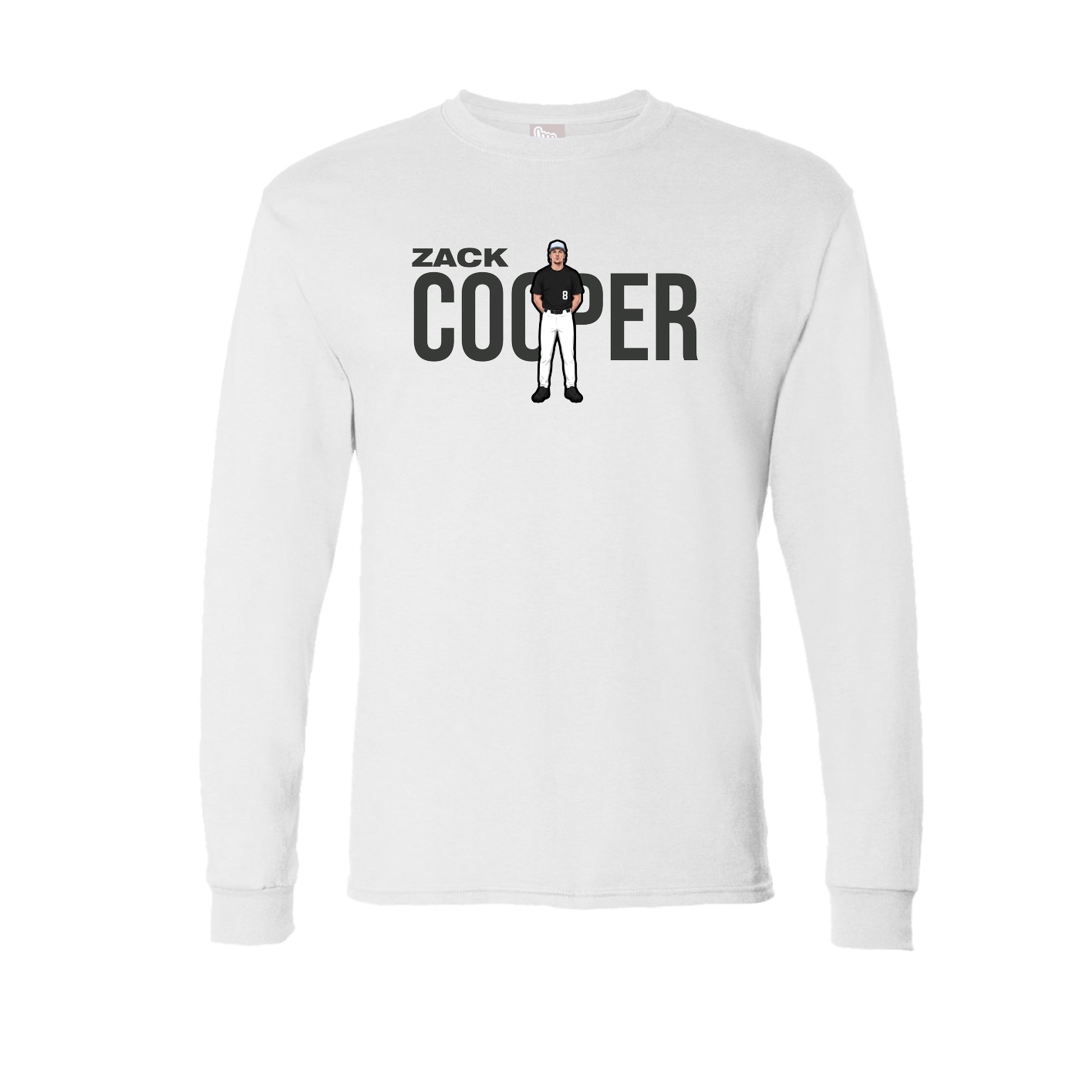 Long Sleeve Tee — Player Name in White