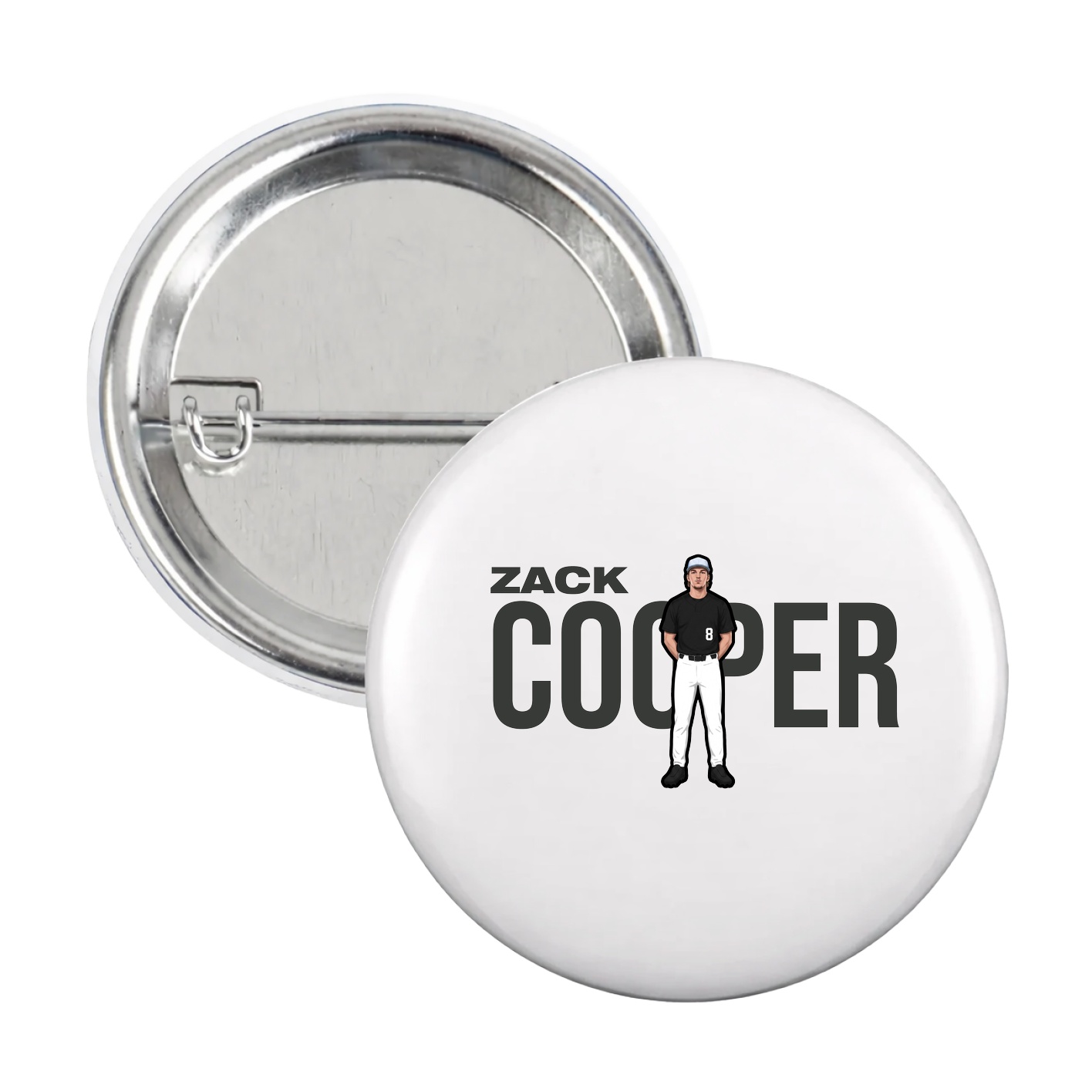 Game Day Button — Player Name in White