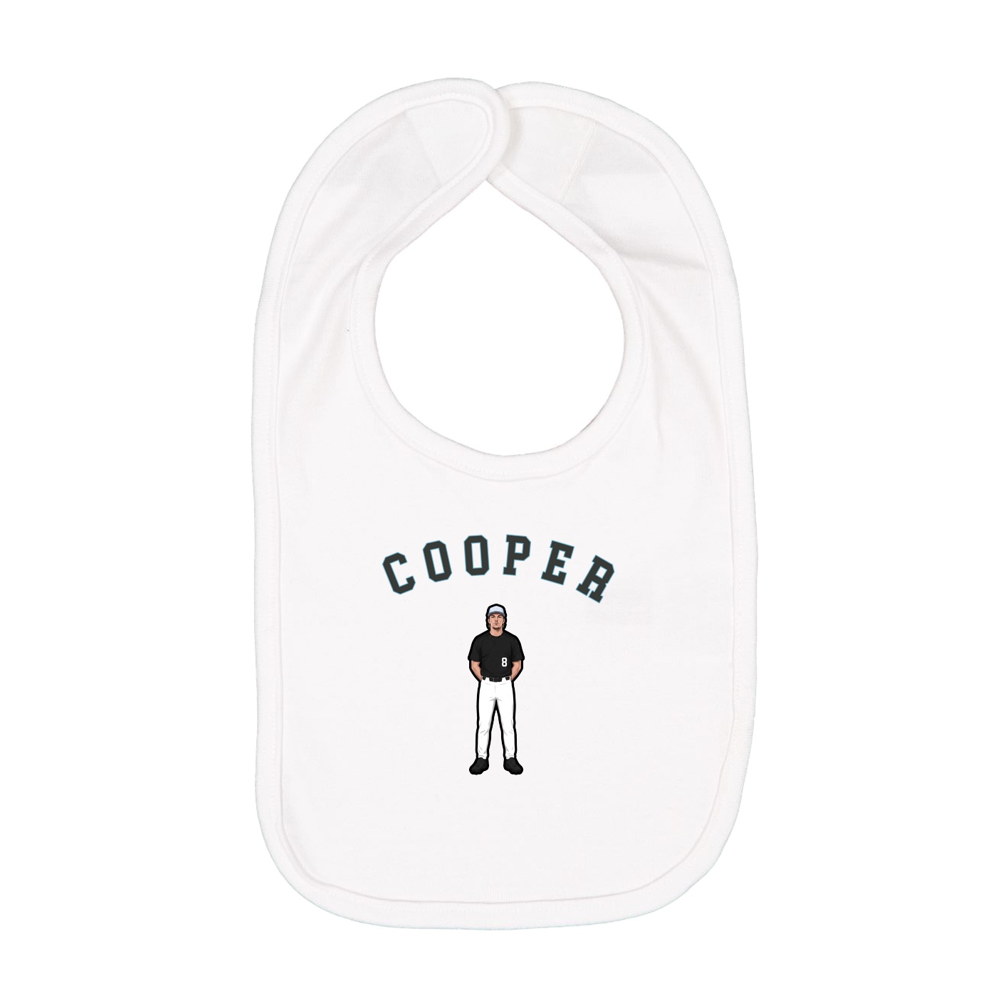Infant Bib — Shirsey Arch in White