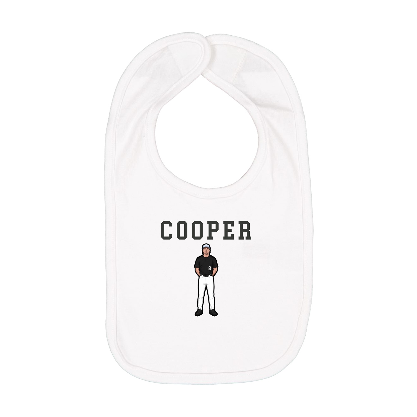 Infant Bib — Shirsey in White