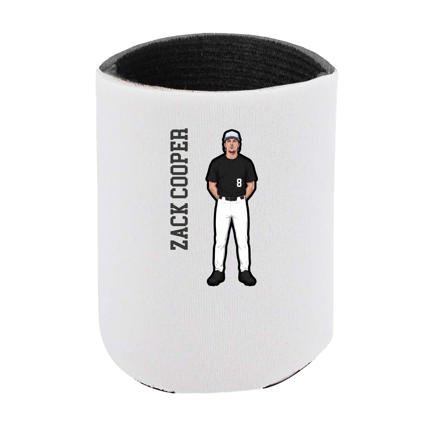 Can Holder — Name Vertical in White