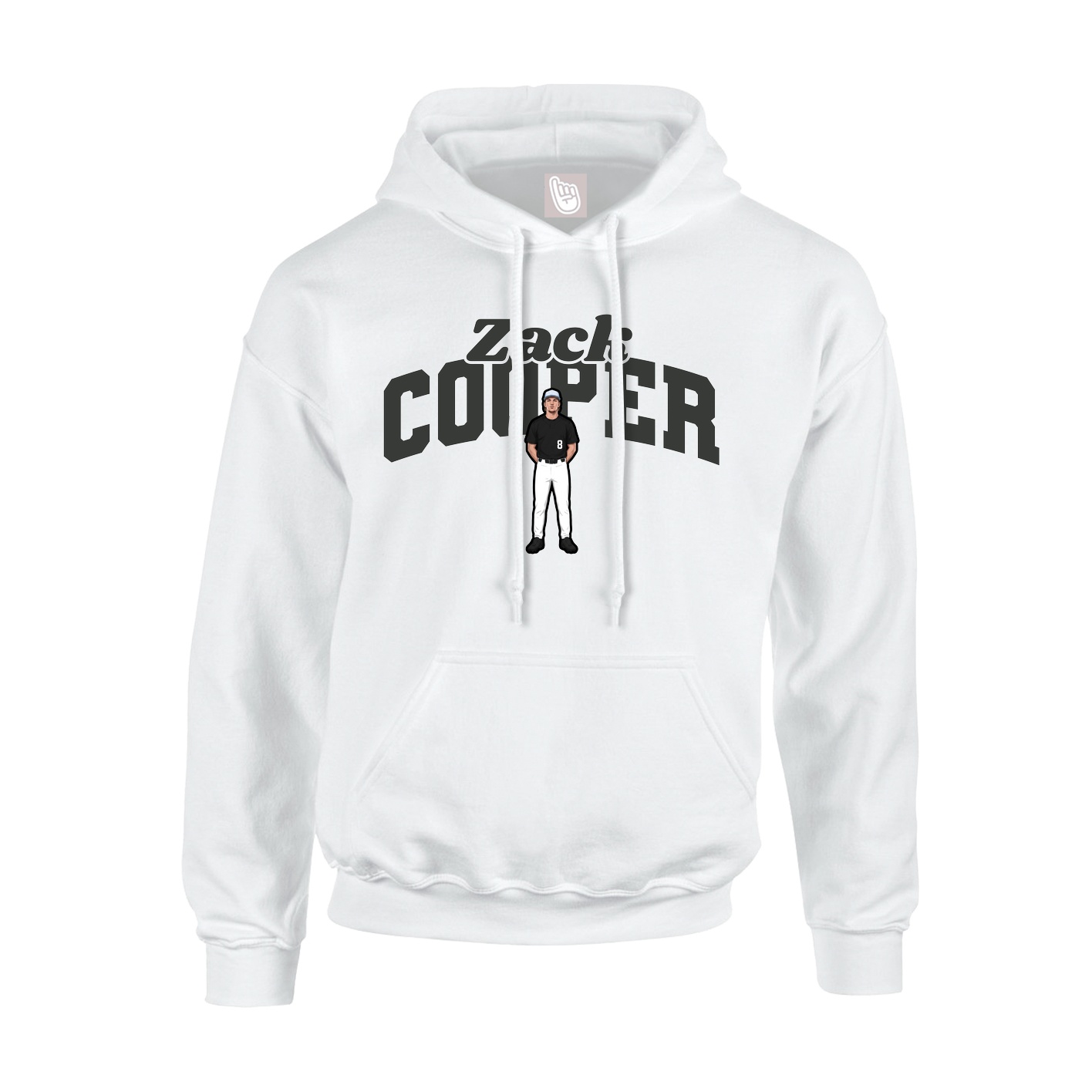 Youth Hoodie — Signature Arch in White