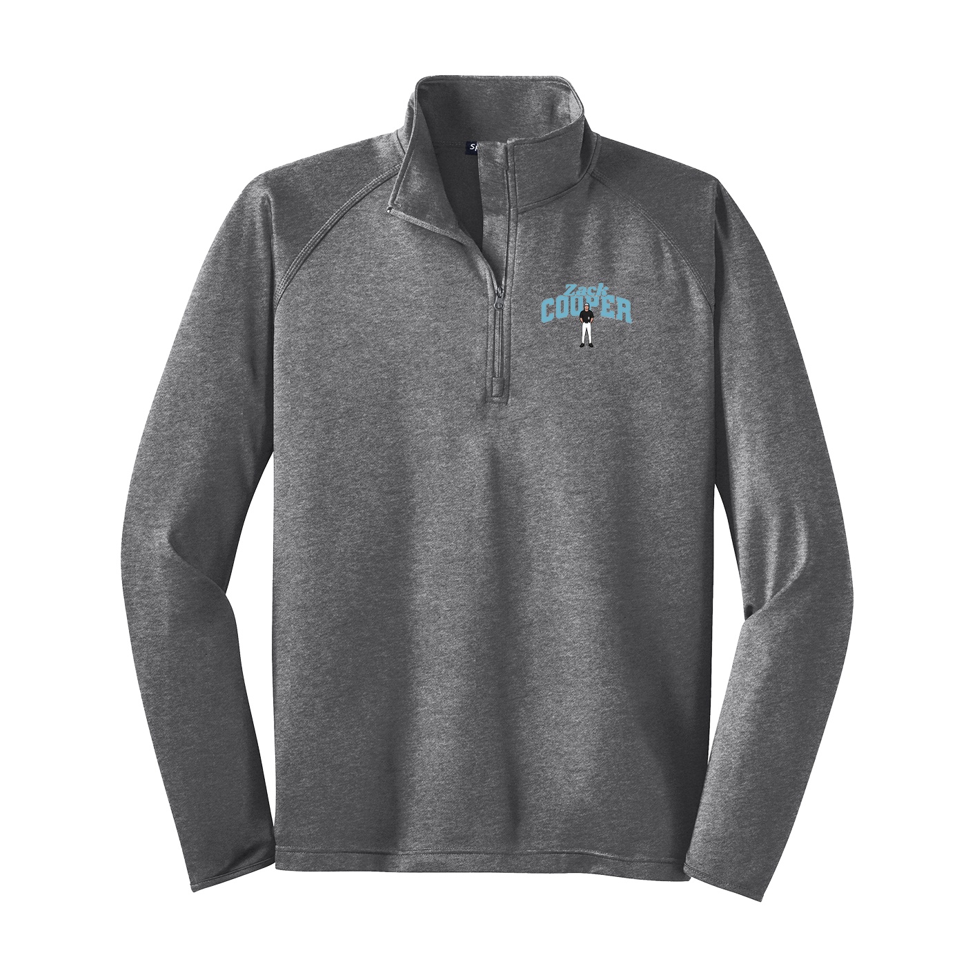 Q-Zip Pullover — Signature Arch in Grey