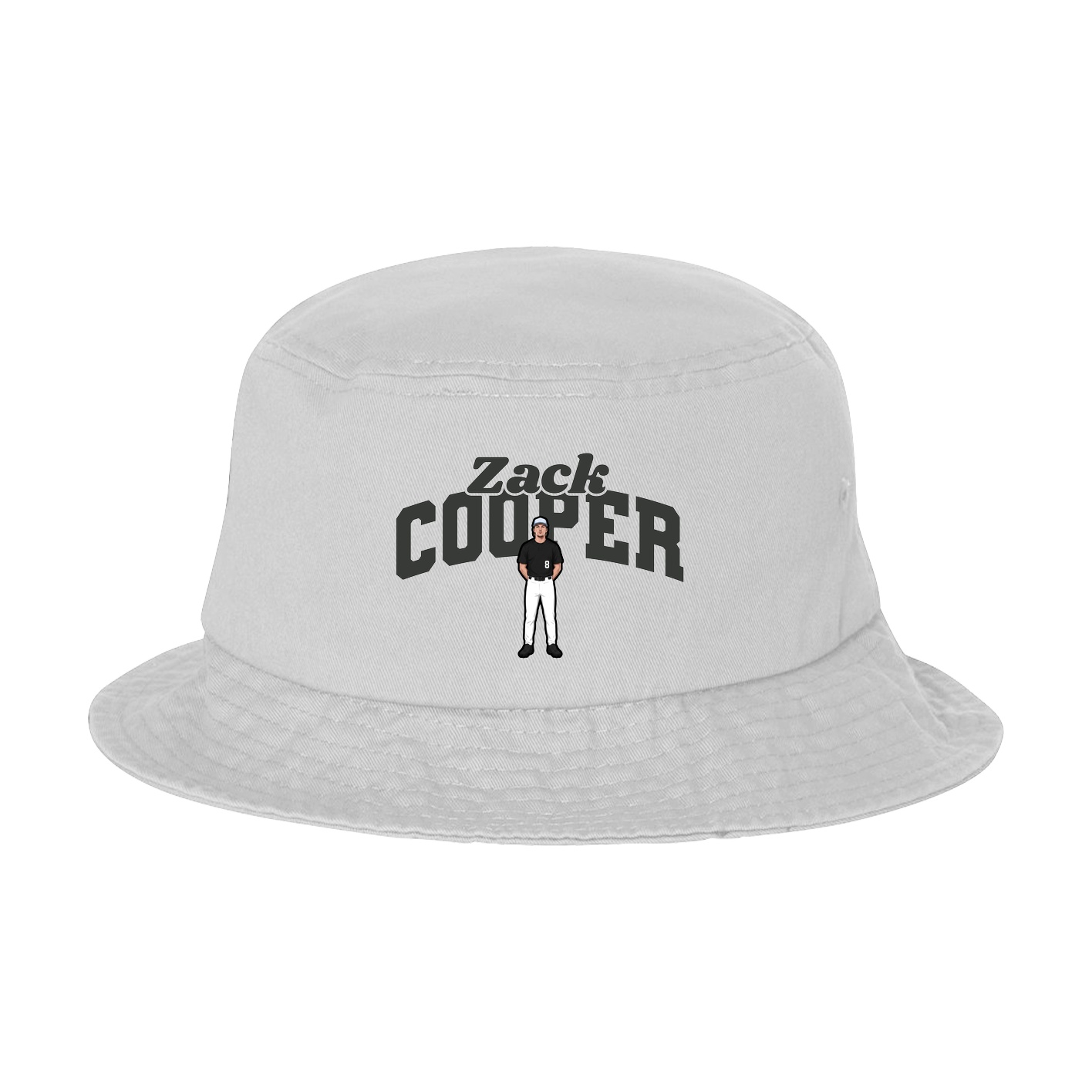 Bucket Cap — Signature Arch in White